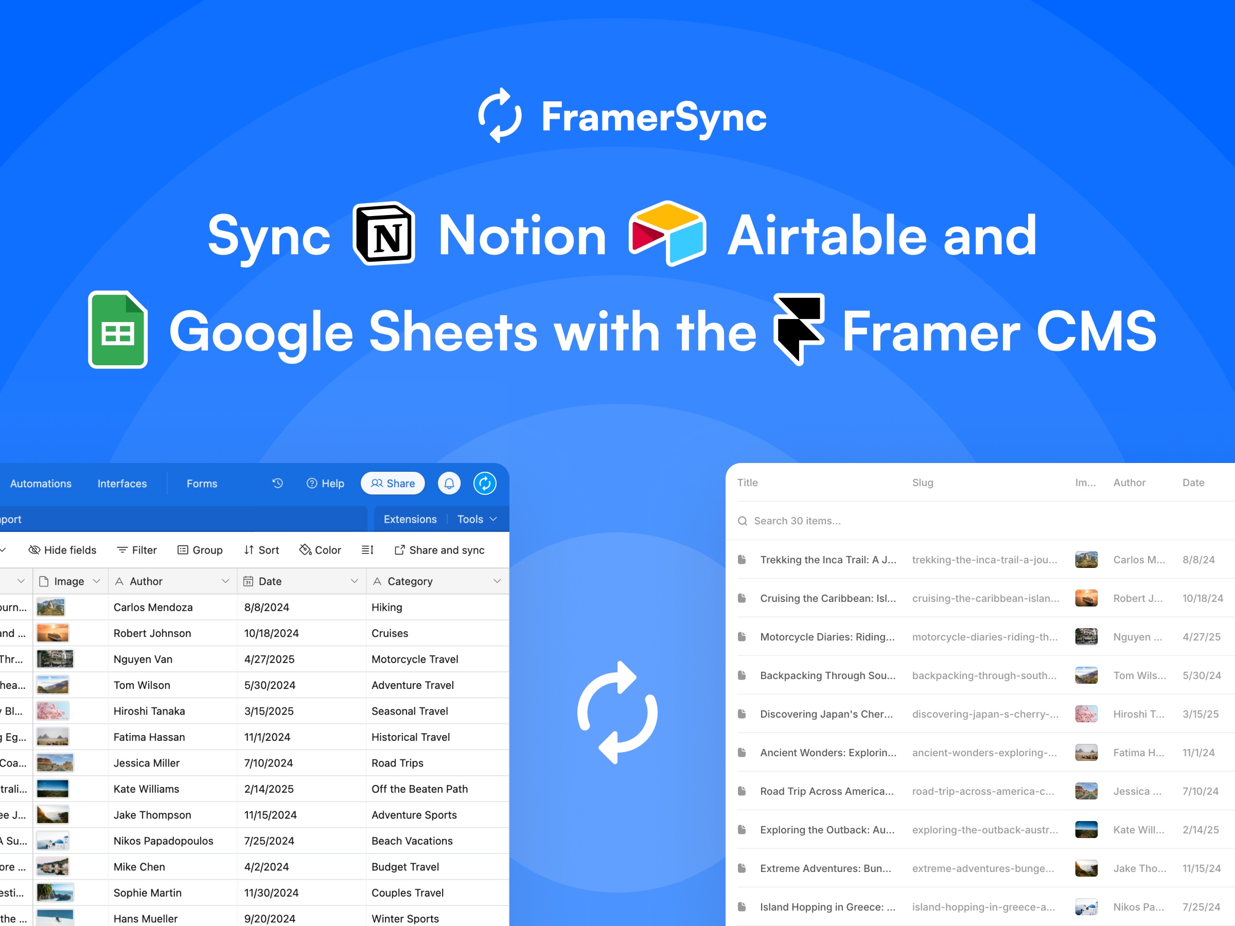 Thumbnail 1 for FramerSync, a Framer Marketplace template by Isaac Roberts.