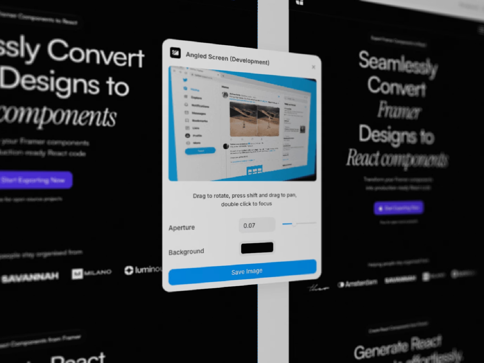 Thumbnail 1 for Angled Screen, a Framer Marketplace plugin by Tommy D. Rossi.