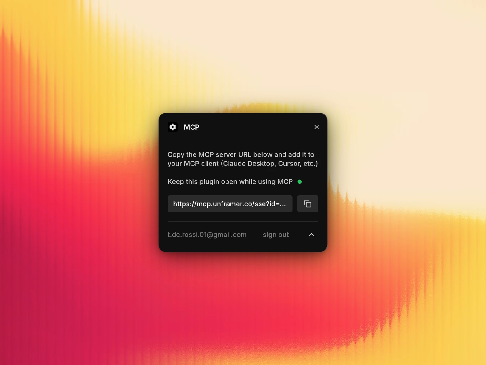 Thumbnail 1 for MCP, a Framer Marketplace plugin by Tommy D. Rossi.