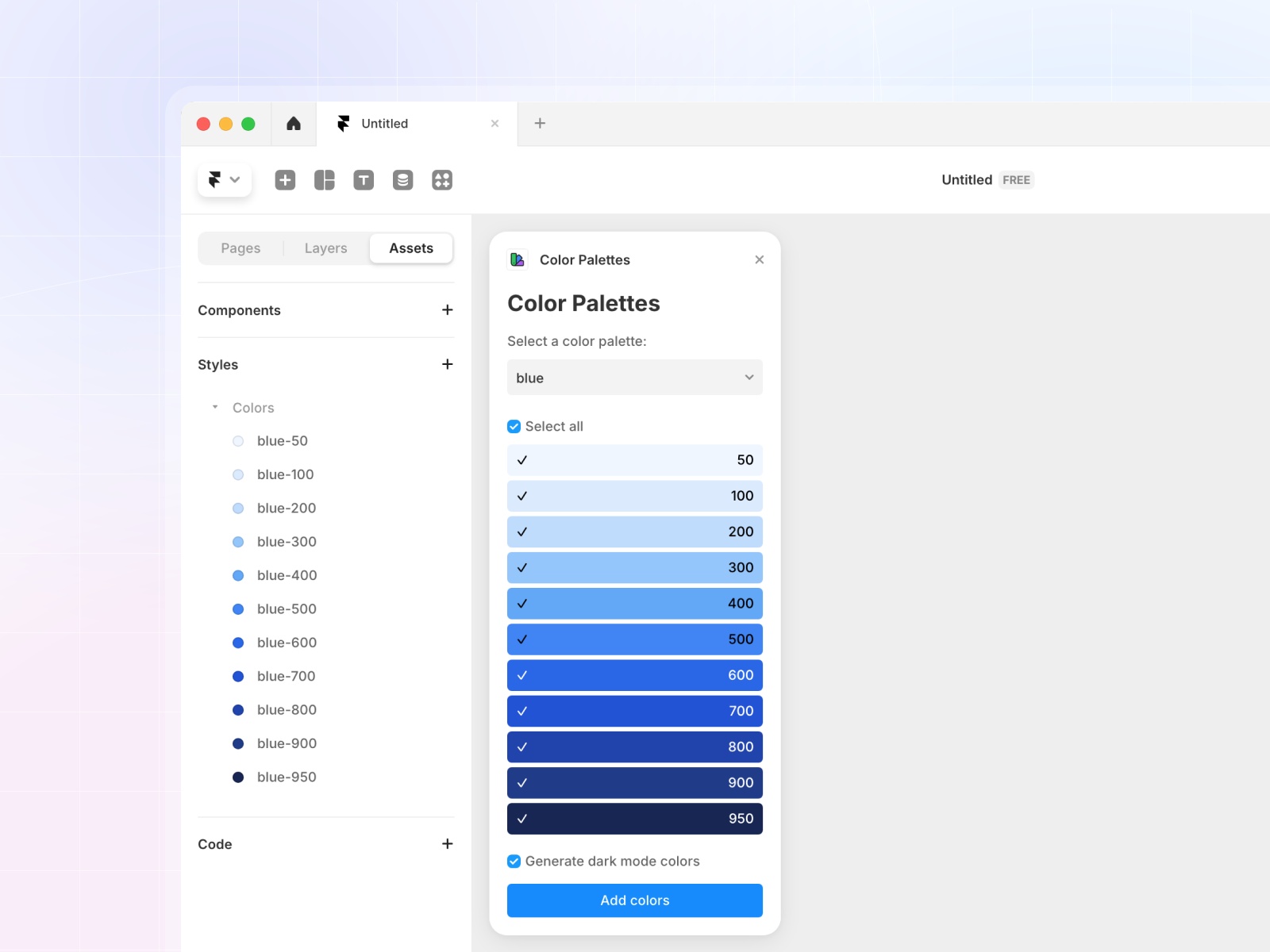 Thumbnail 2 for Color Palettes, a Framer Marketplace plugin by Julien Vier.