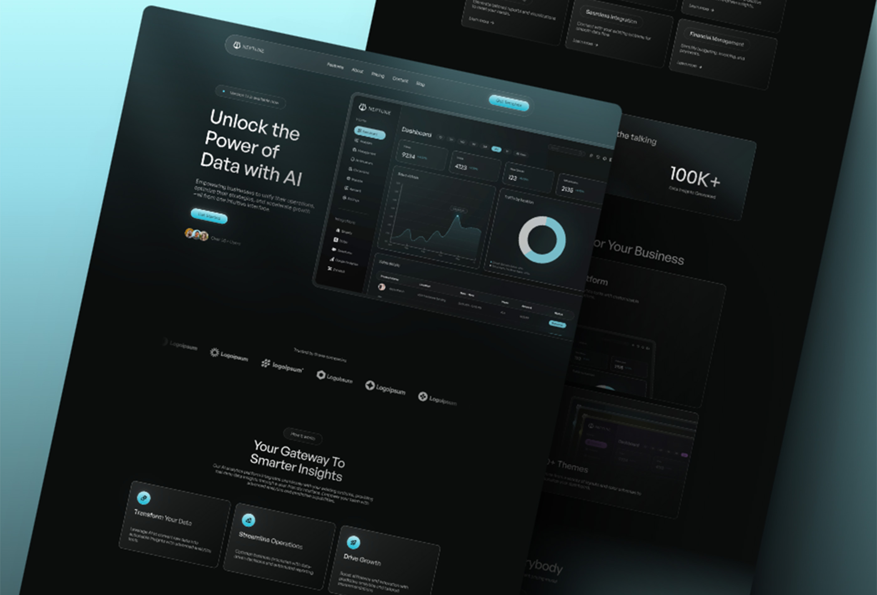Screenshot 2 for Neptune, a Framer Marketplace template by Josiah Bhanghoyer.