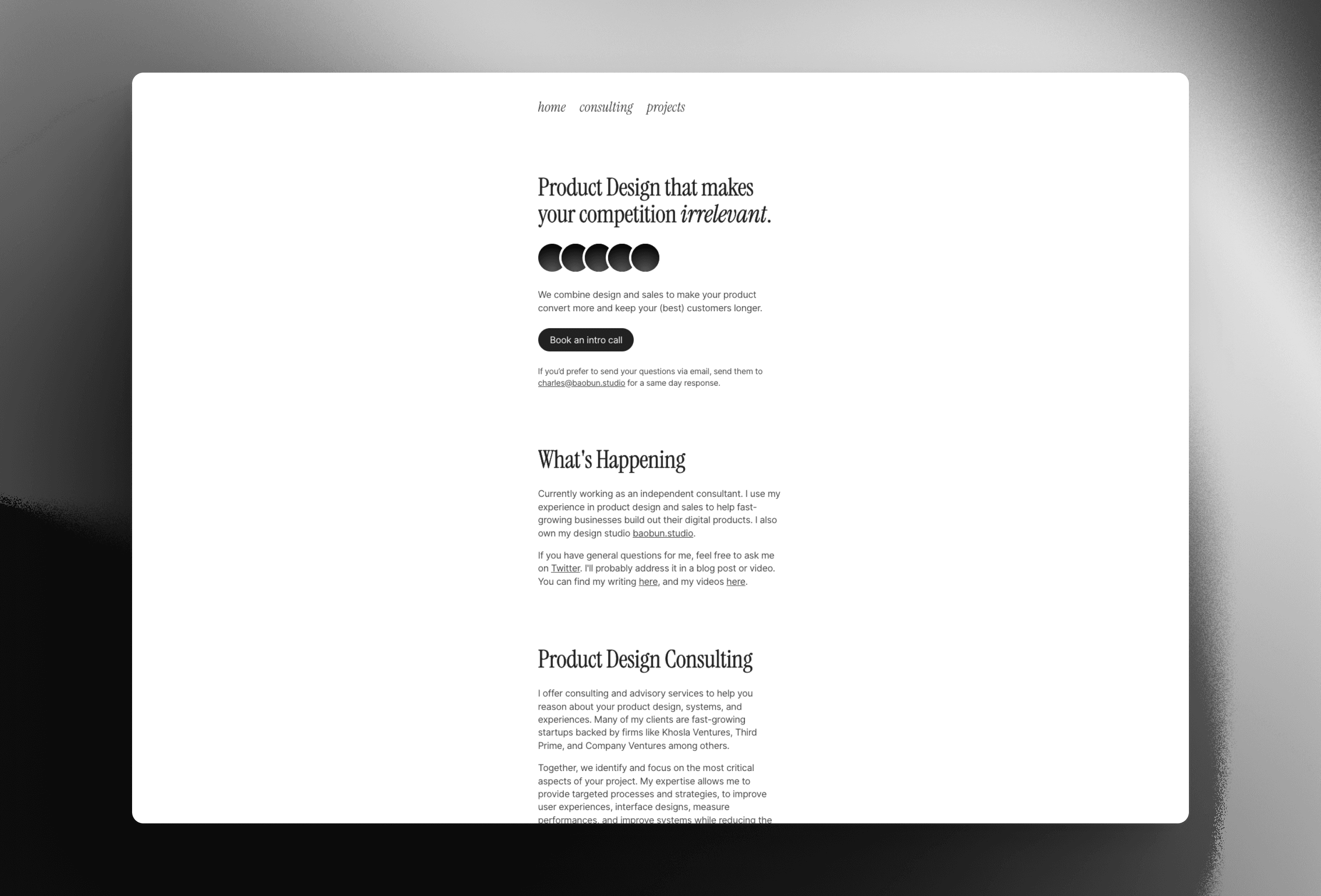 Thumbnail 2 for Simplistic, a Framer Marketplace template by Charles Postiaux.