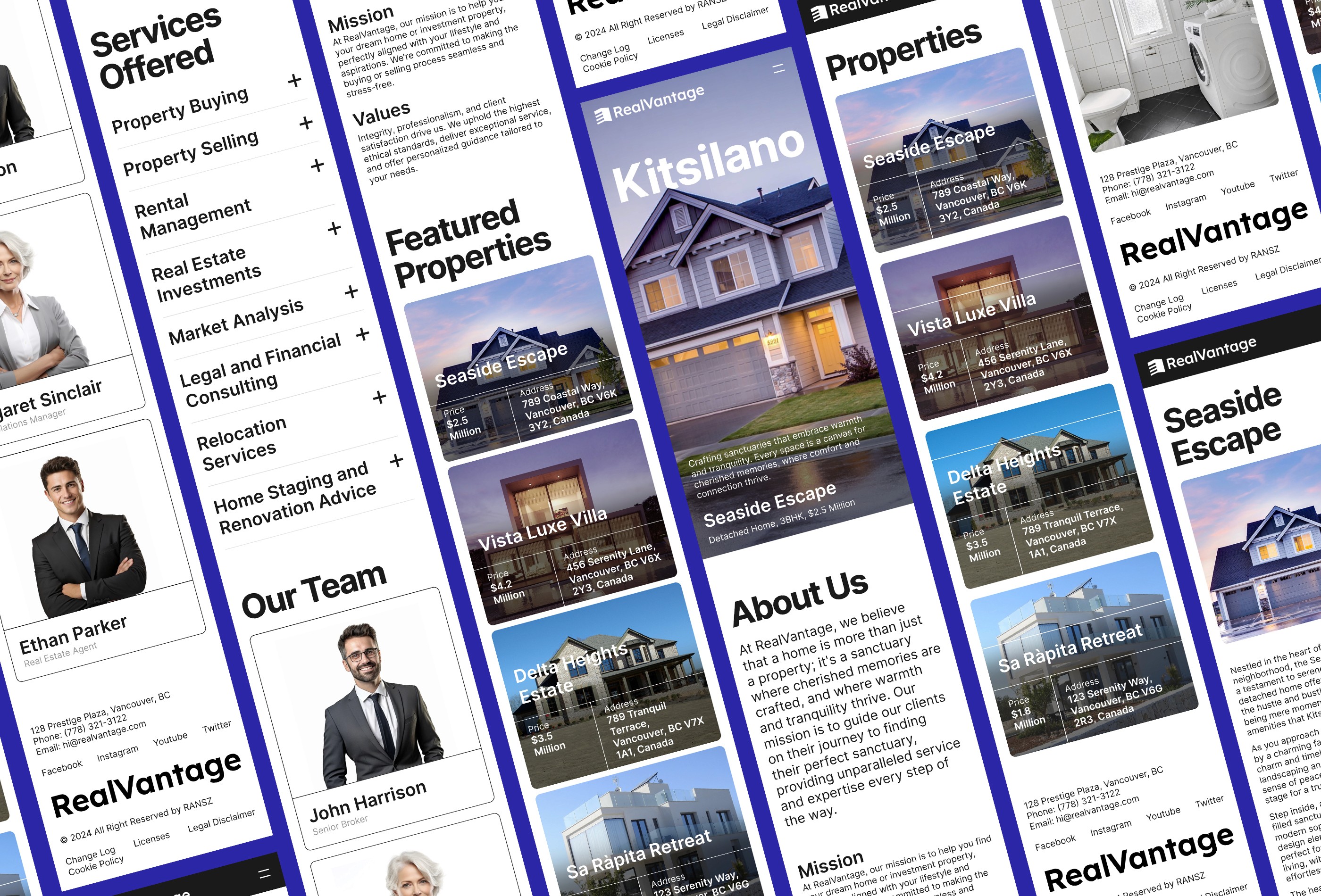 Screenshot 4 for RealVantage, a Framer Marketplace template by FramerXplore.