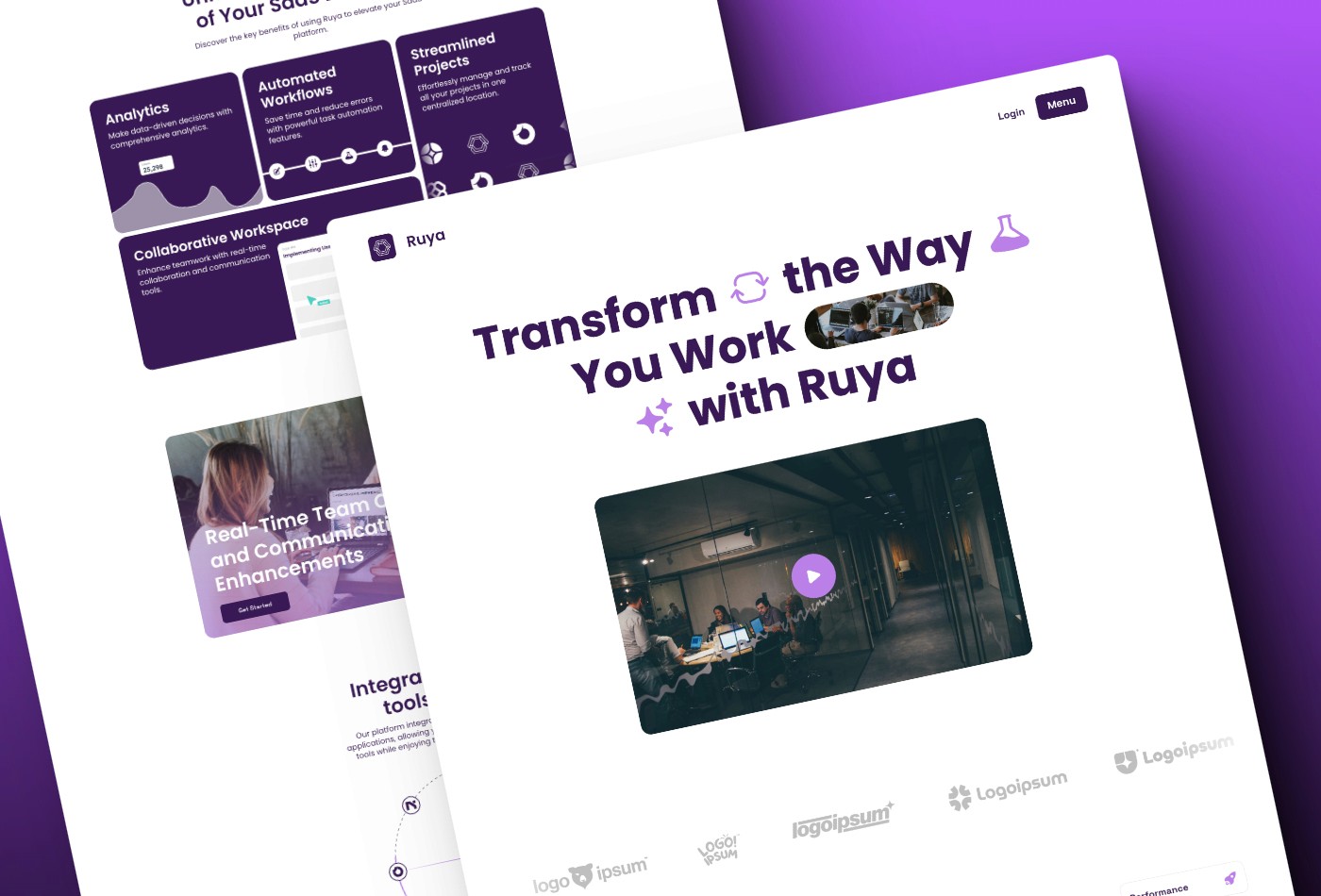 Screenshot 2 for Ruya, a Framer Marketplace template by Mejed Alkoutaini.