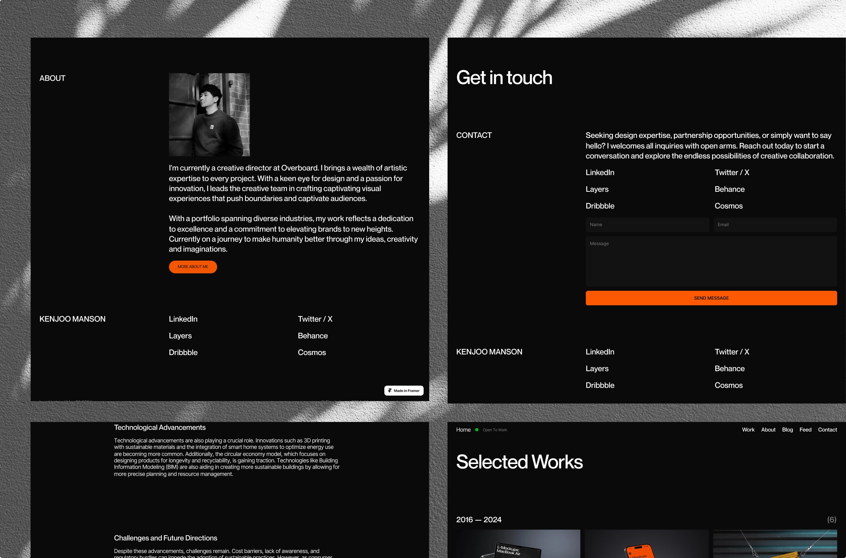 Screenshot 4 for Kenjoo, a Framer Marketplace template by Flowbyherox.