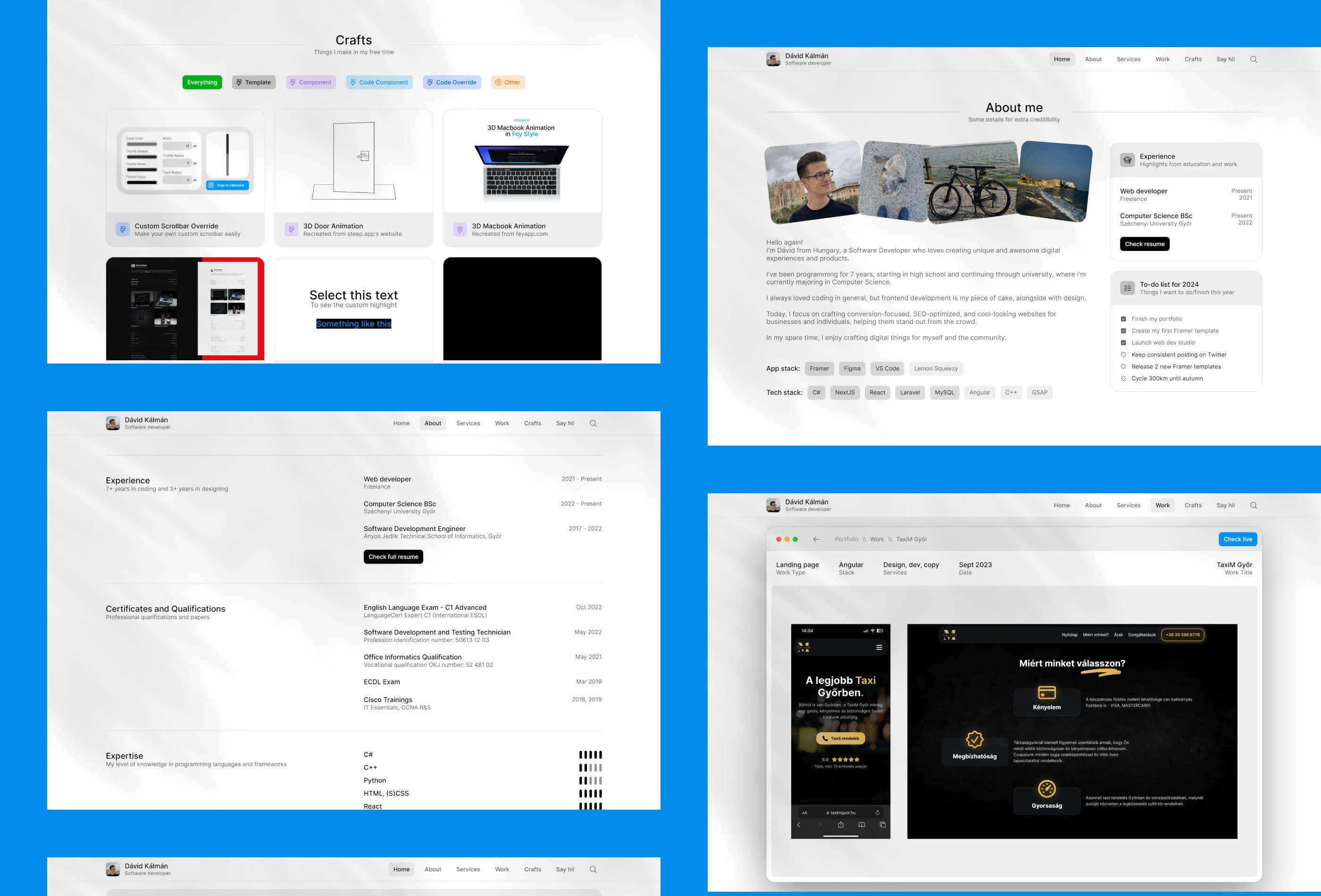 Screenshot 2 for MacVision, a Framer Marketplace template by Dávid Kálmán.