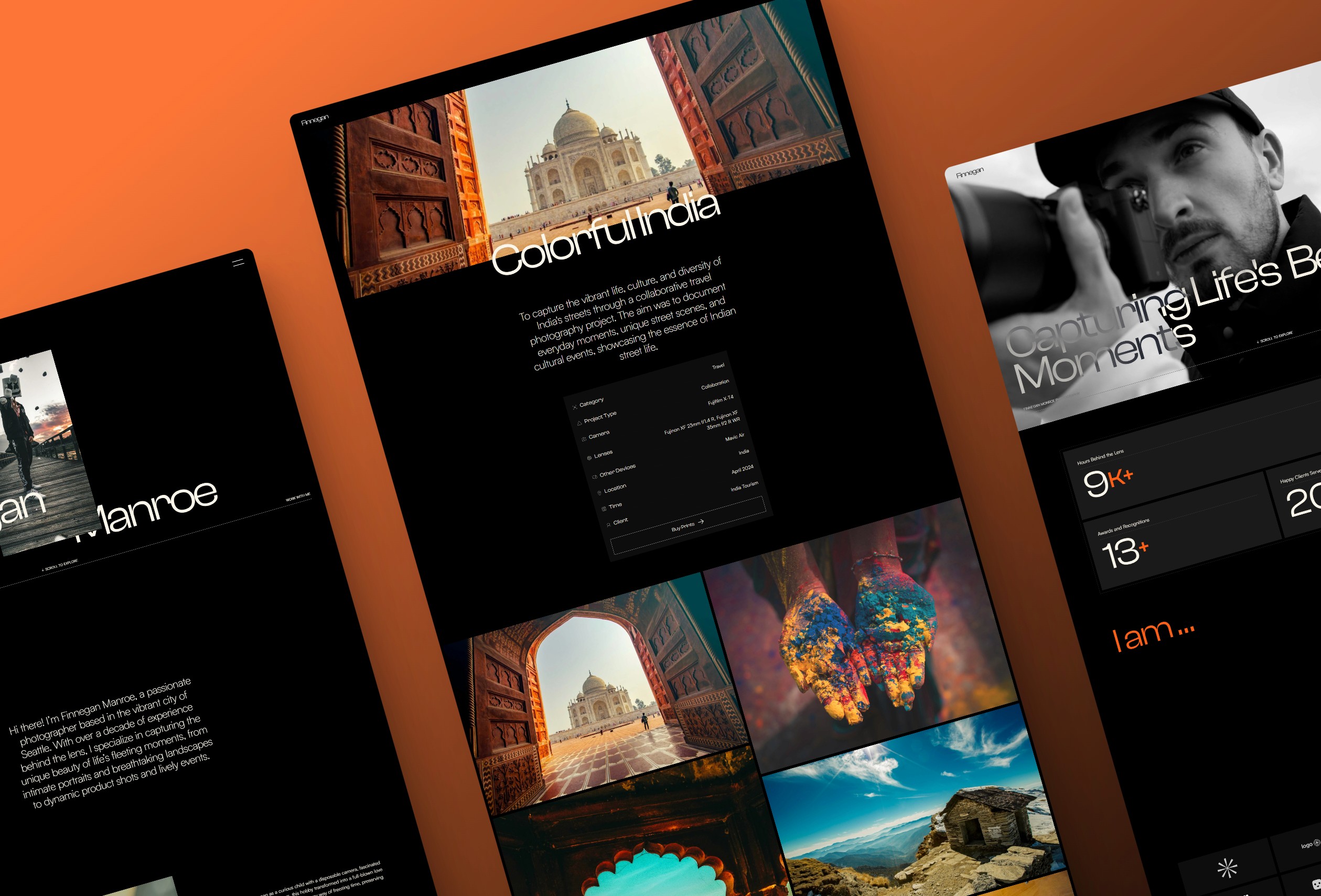 Screenshot 2 for Photographer, a Framer Marketplace template by Real Mehedi.