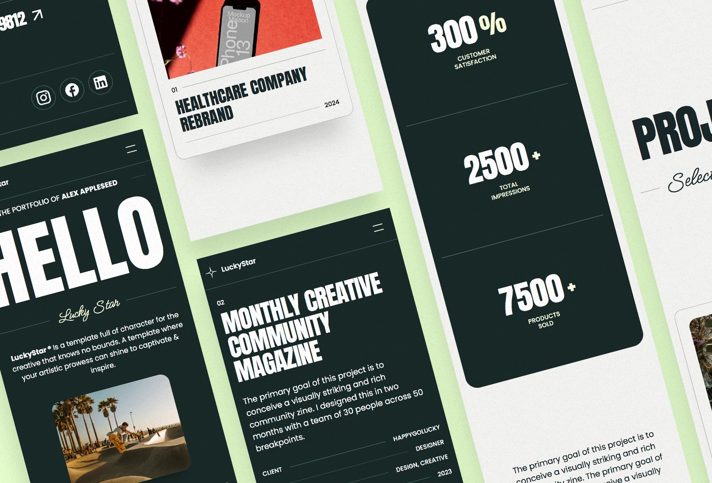 Screenshot 2 for LuckyStar, a Framer Marketplace template by Jack Elder.