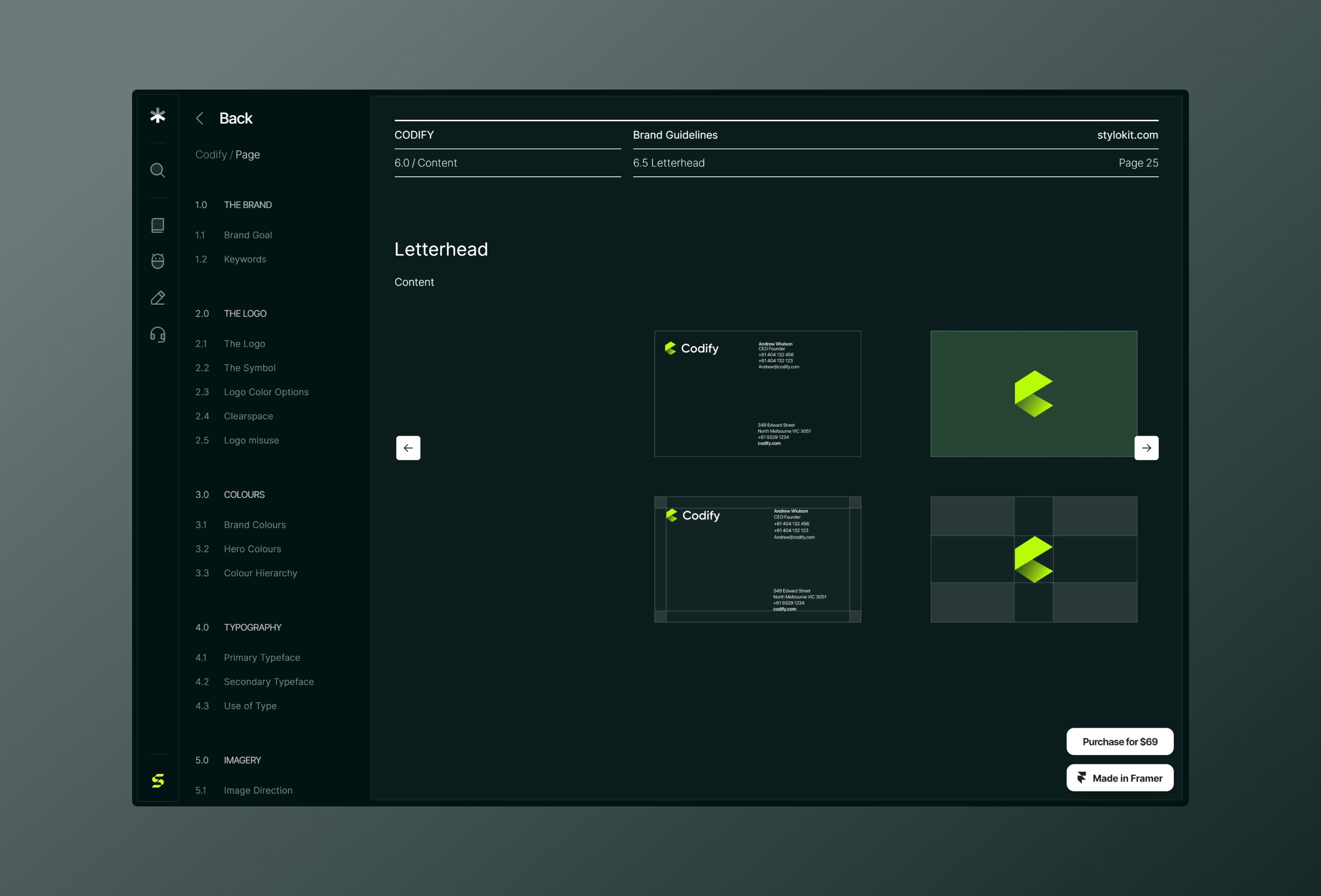 Screenshot 3 for Identify, a Framer Marketplace template by Dmytri Ivanov.