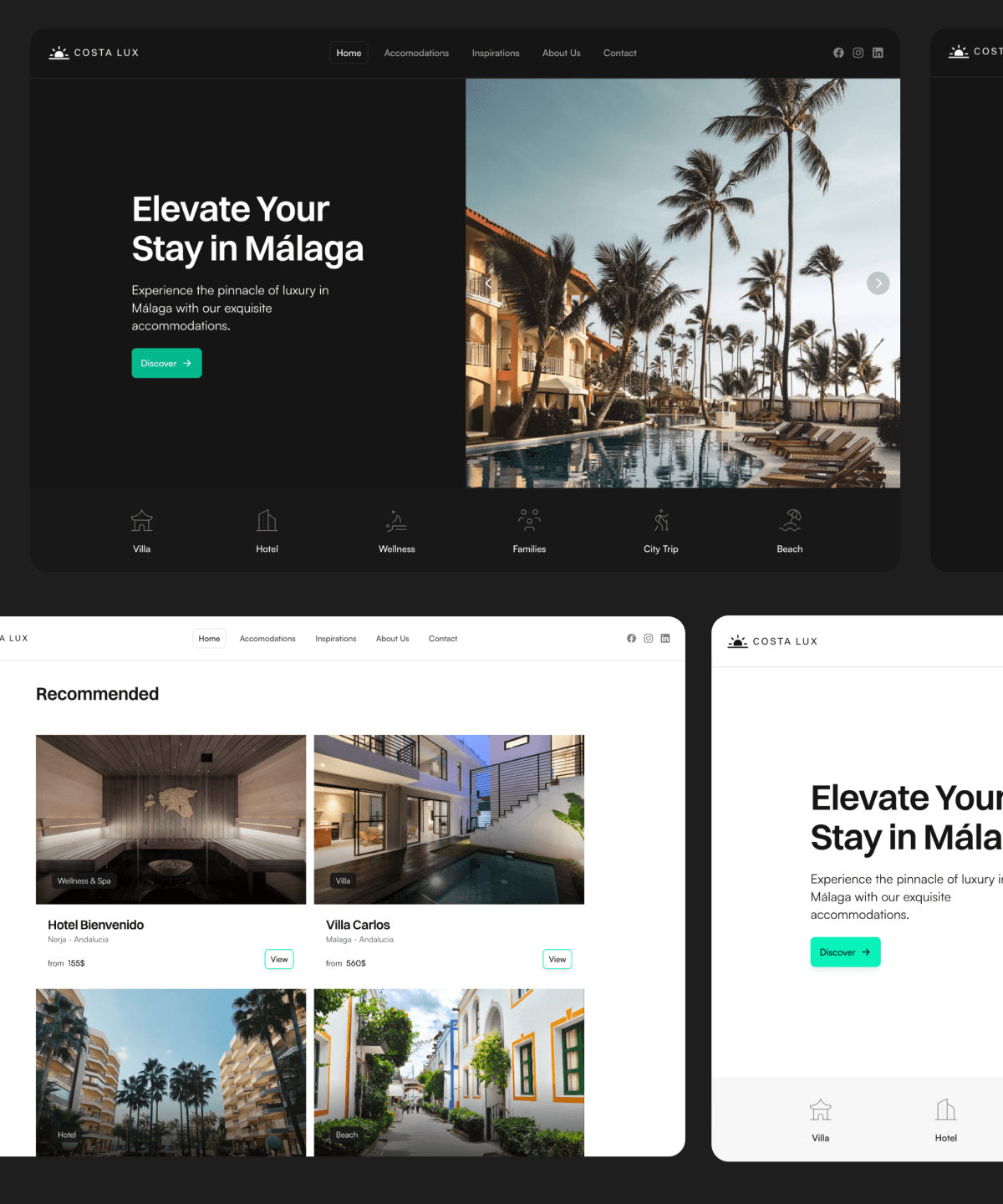 Screenshot 1 for CostaLux, a Framer Marketplace template by Manuel.