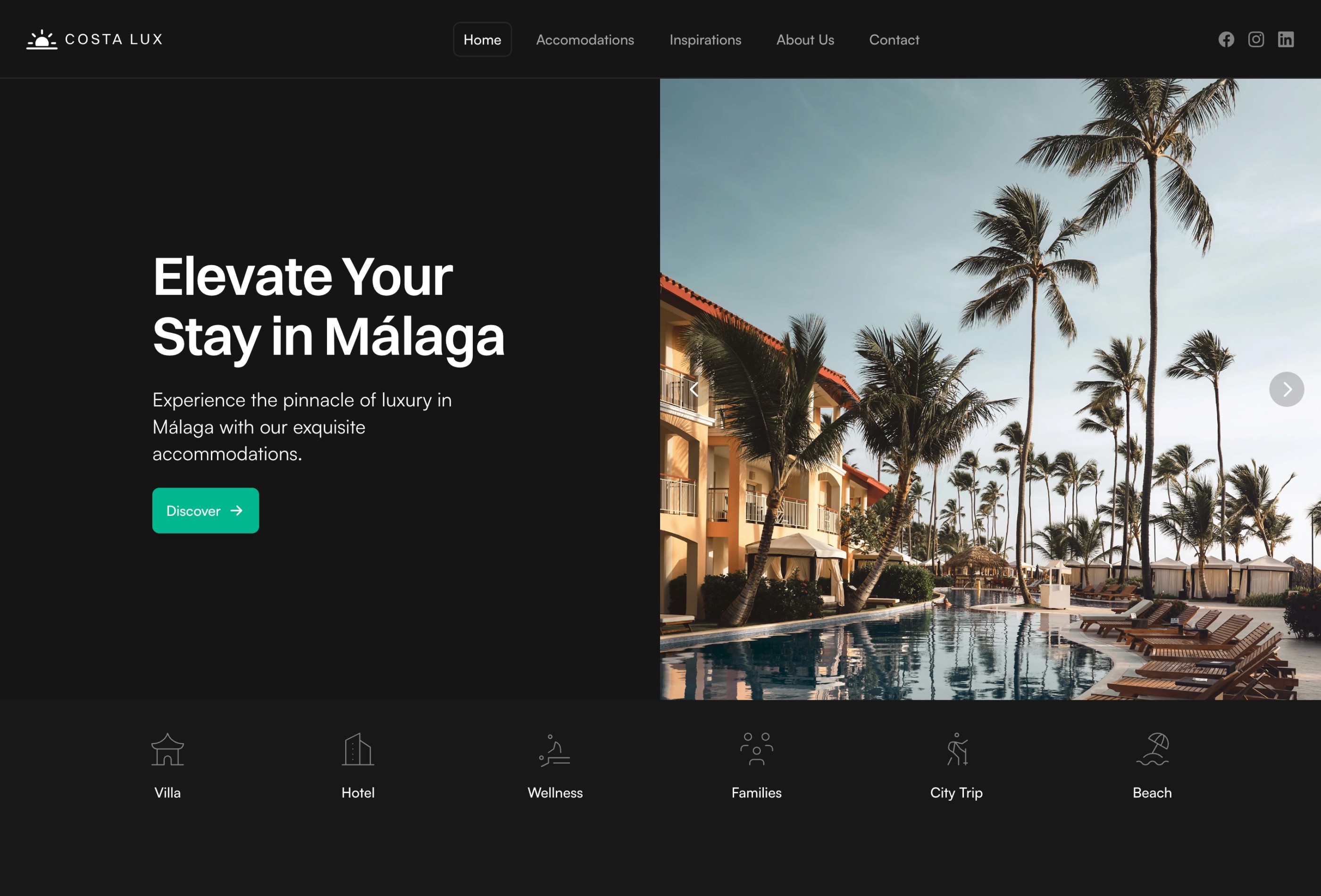 Screenshot 2 for CostaLux, a Framer Marketplace template by Manuel.