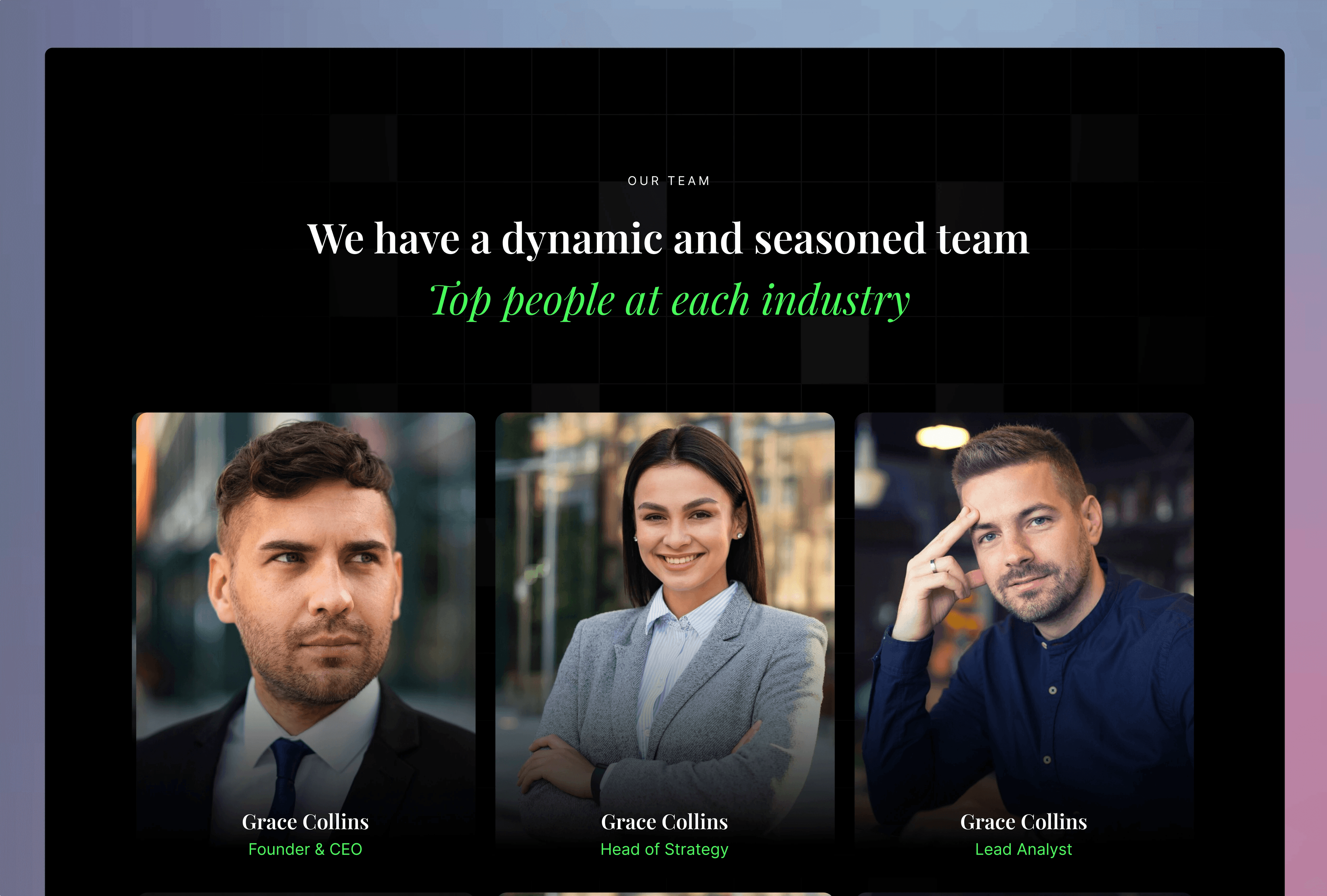 Screenshot 4 for Consultzo, a Framer Marketplace template by Olabode Felix Akinyemi.