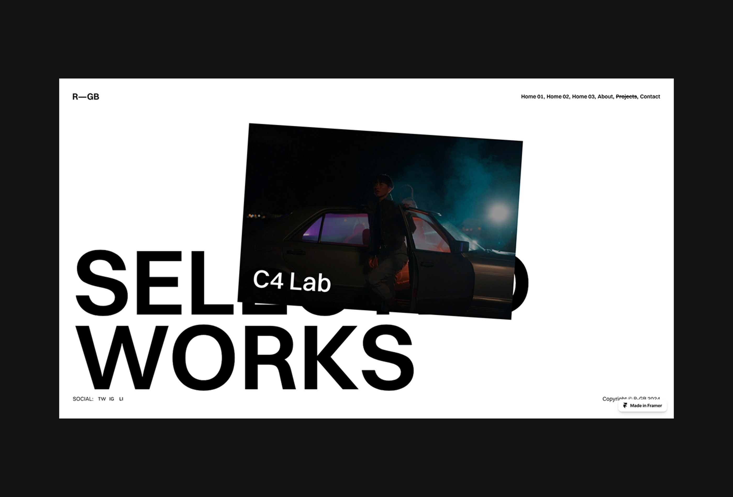 Screenshot 3 for R—GB, a Framer Marketplace template by FogShift.