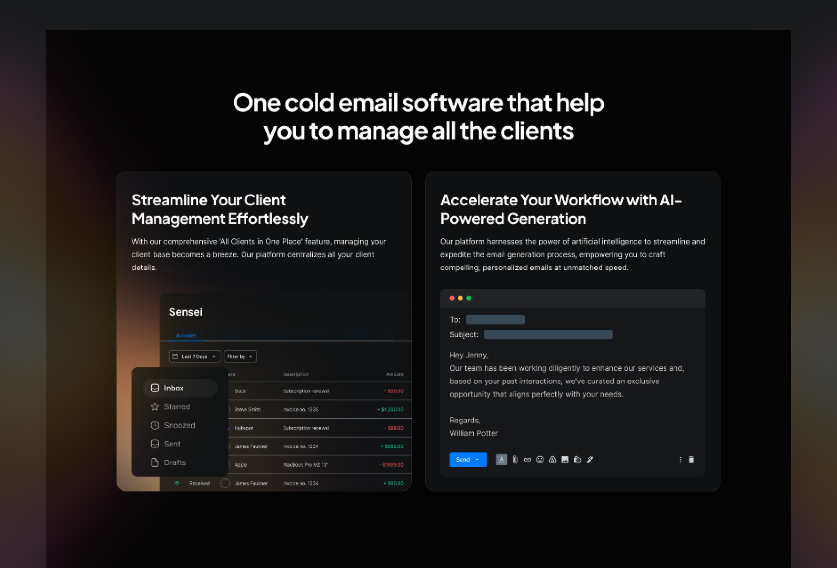 Screenshot 3 for Mailify, a Framer Marketplace template by Framership.