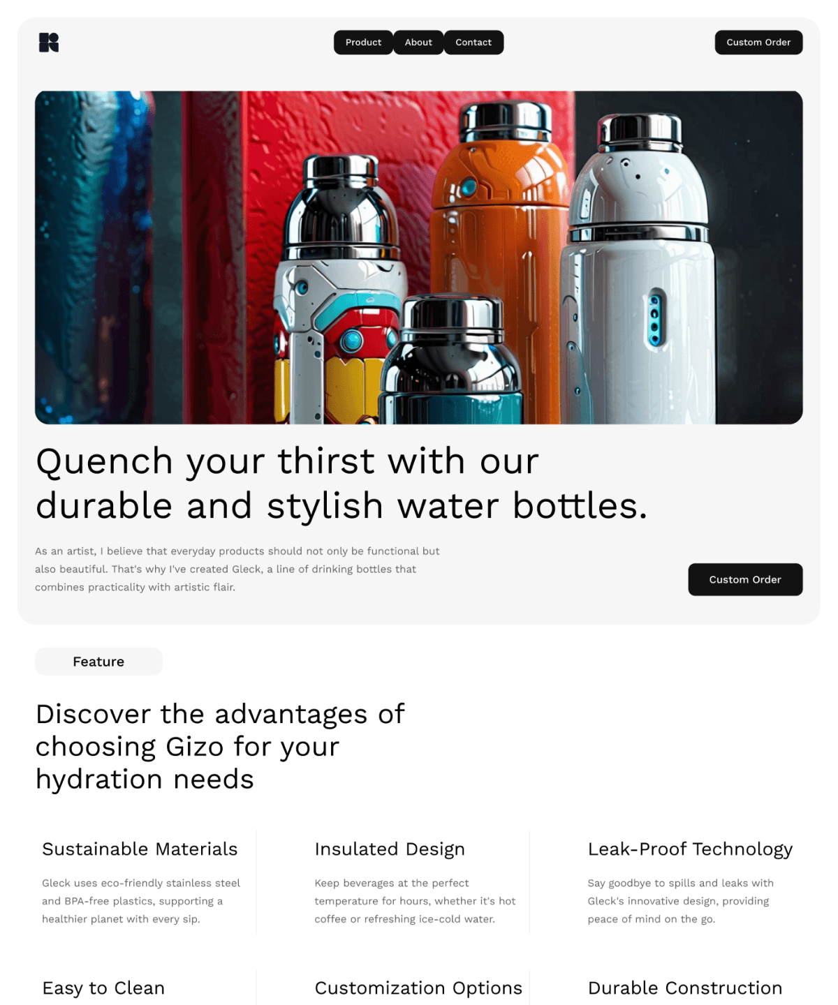 Thumbnail 1 for GleckArtisan, a Framer Marketplace template by Rudityas Wahyu.