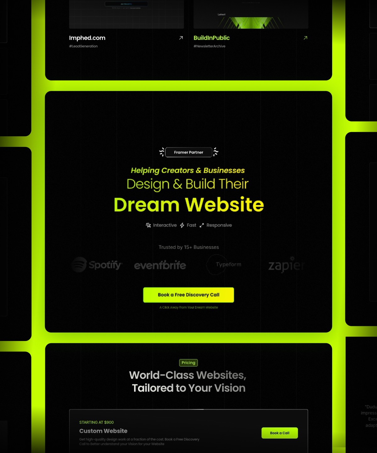 Screenshot 1 for DuduAgency, a Framer Marketplace template by Dudu.