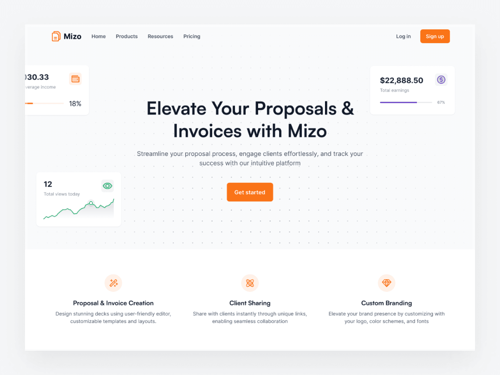 Screenshot 2 for Mizo , a Framer Marketplace template by Rahul Rao.