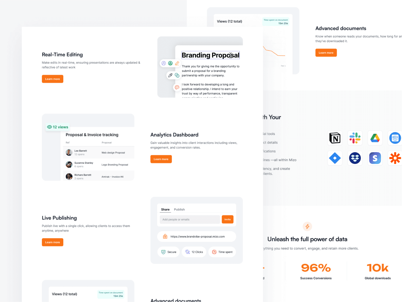 Screenshot 3 for Mizo , a Framer Marketplace template by Rahul Rao.