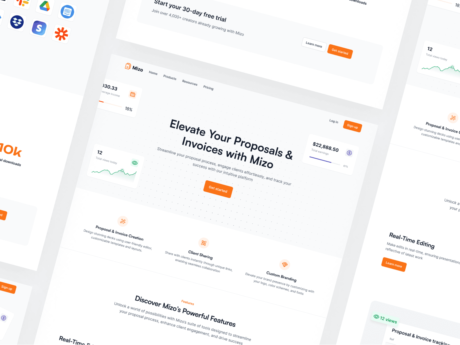 Screenshot 4 for Mizo , a Framer Marketplace template by Rahul Rao.