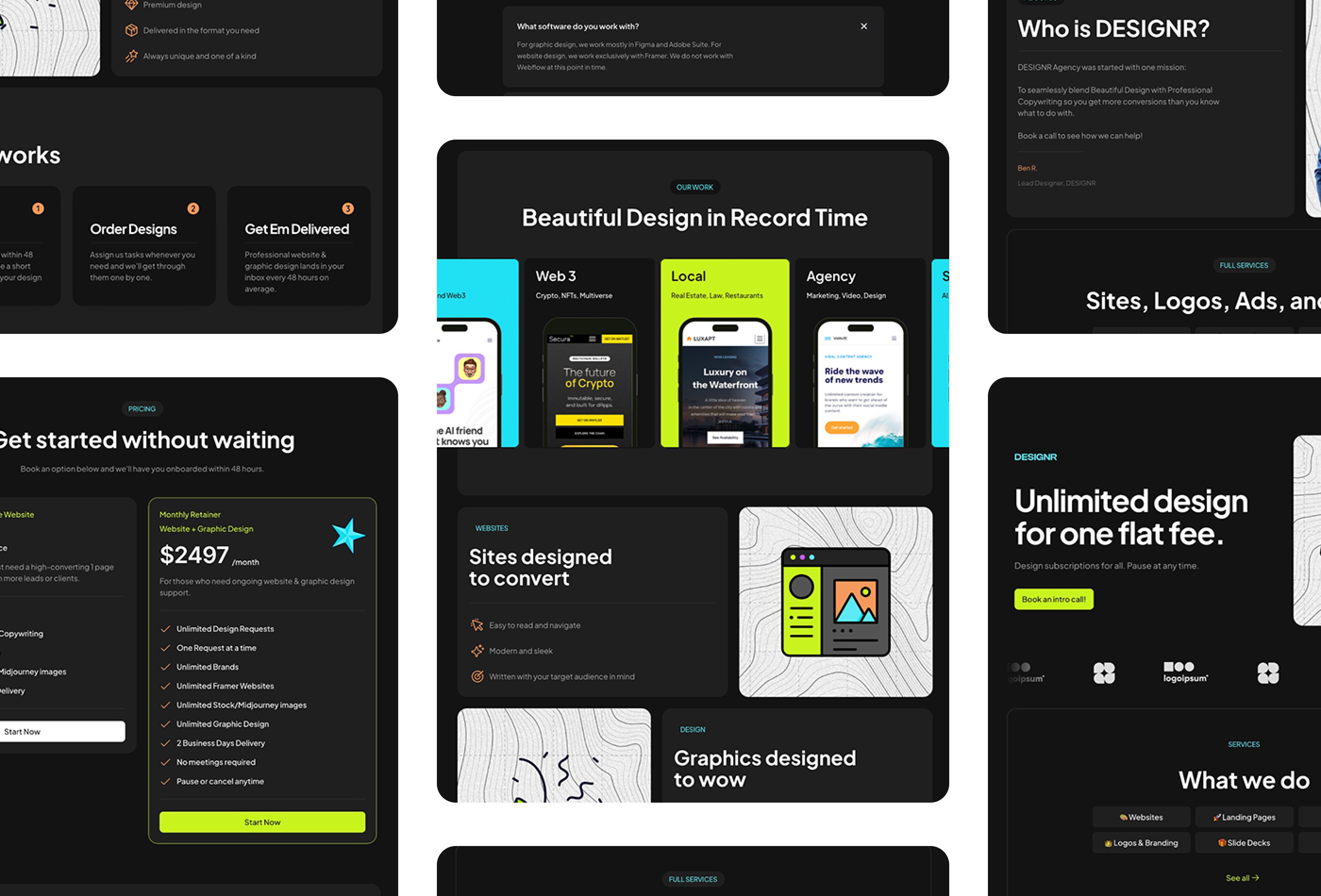 Screenshot 3 for Designr, a Framer Marketplace template by Brand Panda.