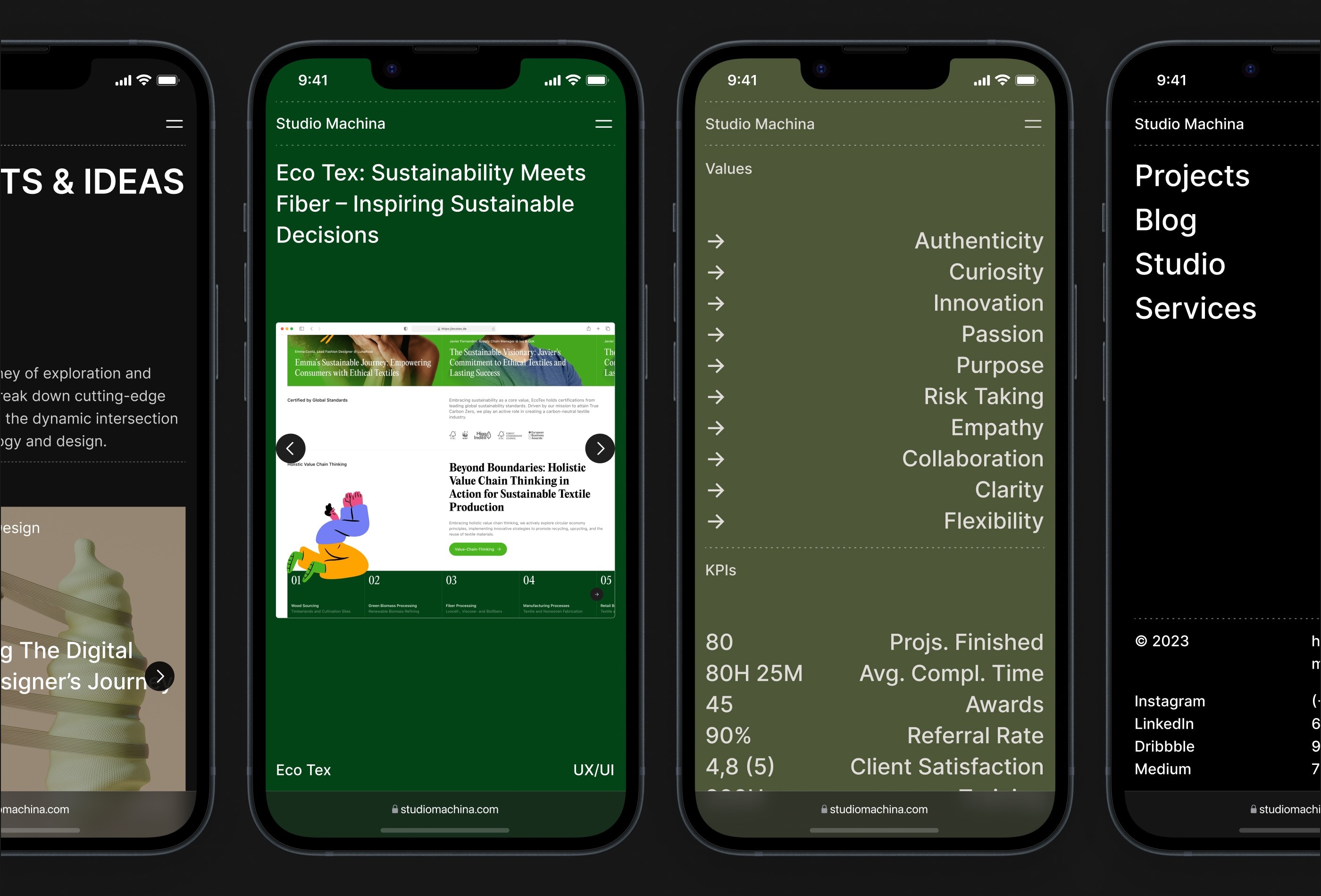 Screenshot 4 for StudioMachina  , a Framer Marketplace template by Bernd.