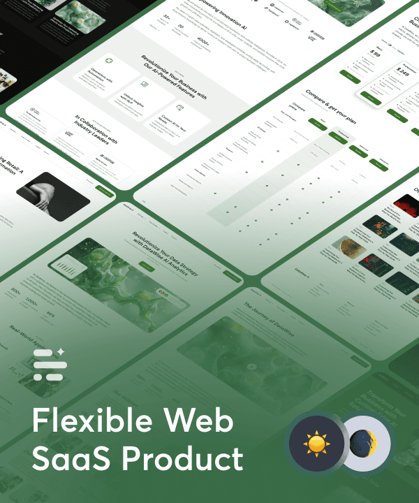 Screenshot 1 for DataWise, a Framer Marketplace template by Futix Lab.