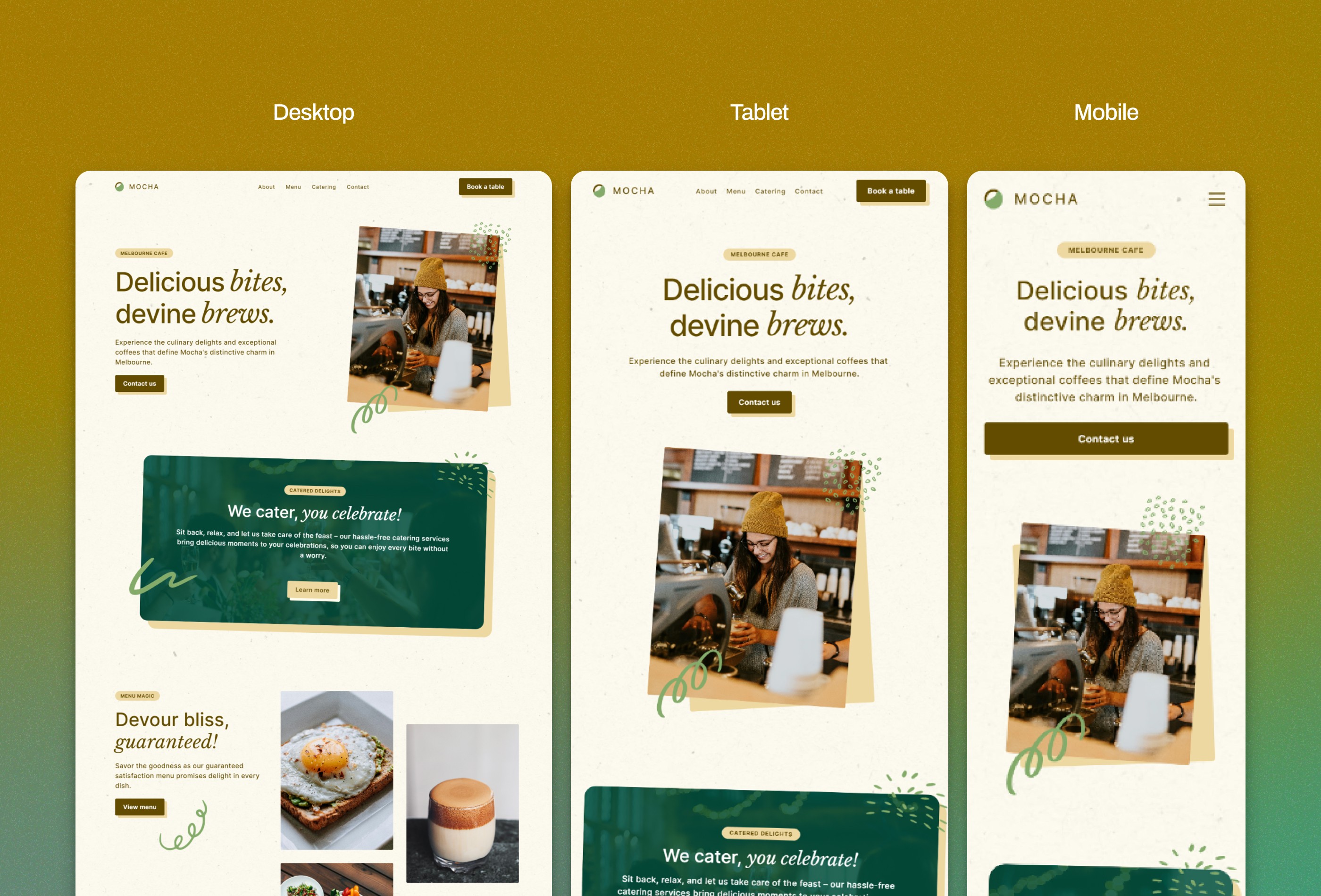 Screenshot 4 for Mocha, a Framer Marketplace template by Vilu.