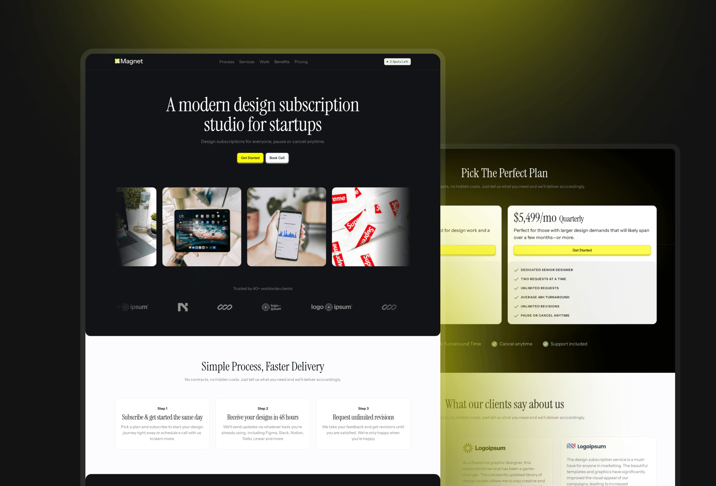 Screenshot 1 for Magnet, a Framer Marketplace template by Ninja Designs.