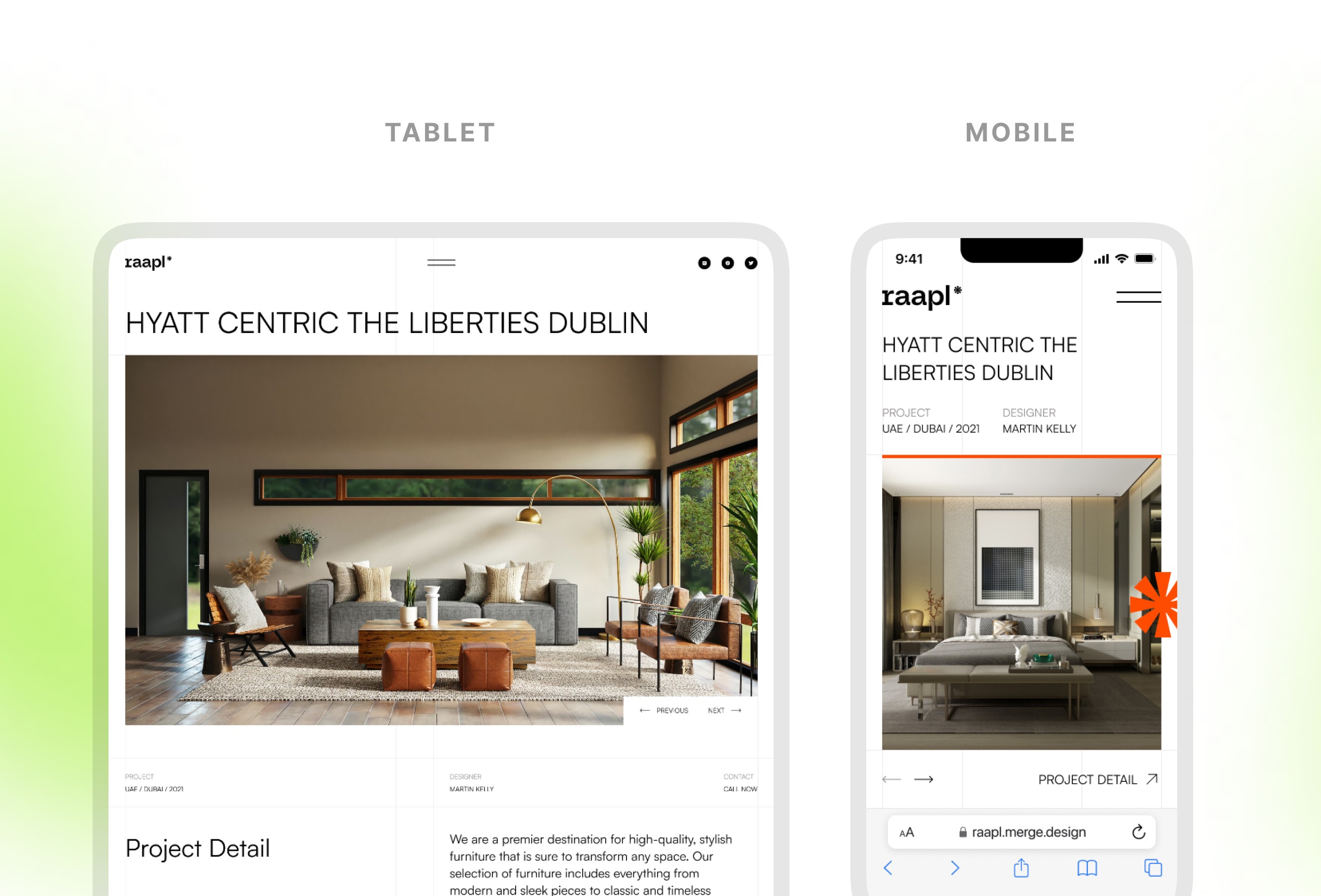 Screenshot 4 for Raapl, a Framer Marketplace template by Merge Design.