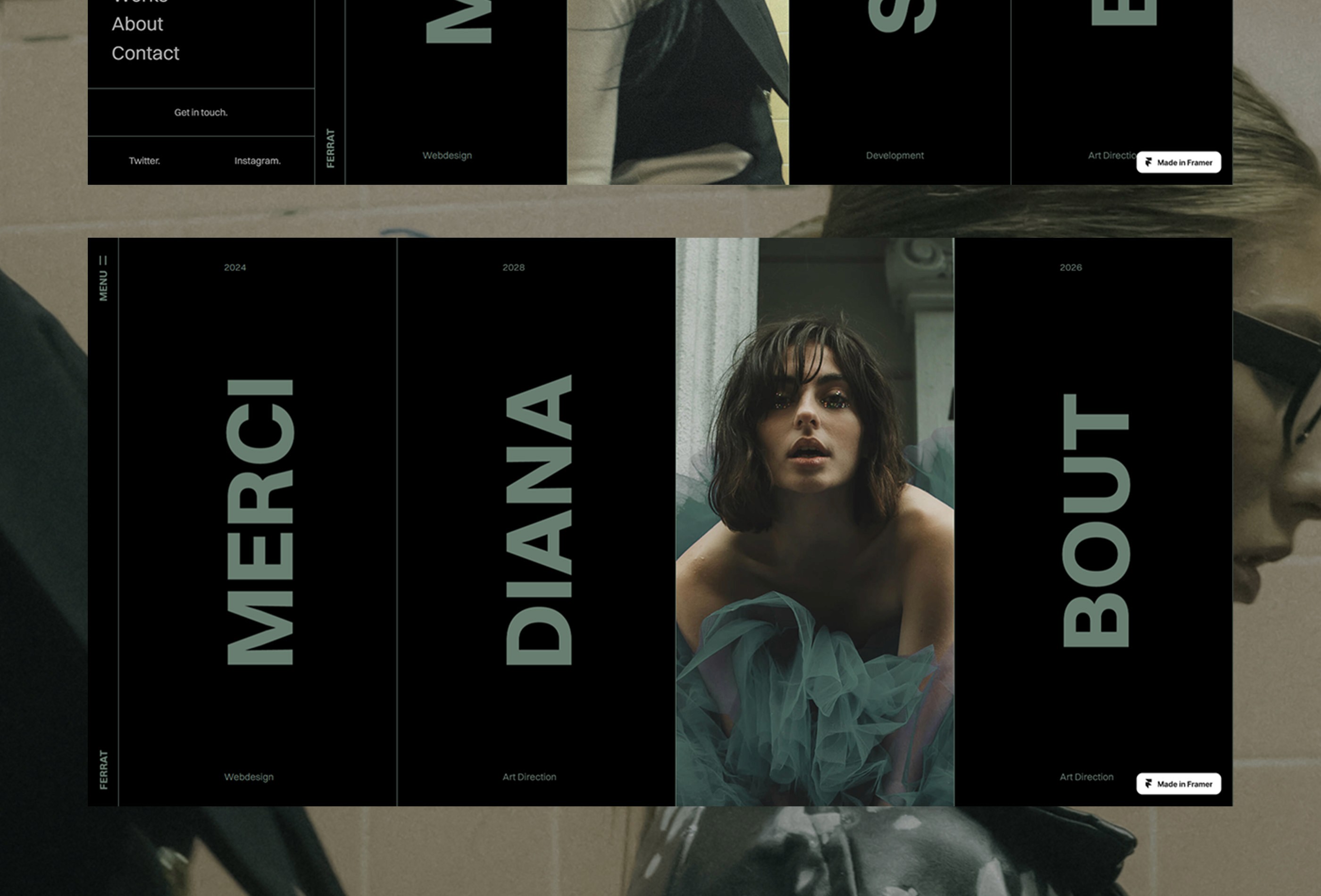 Screenshot 2 for TheWoo, a Framer Marketplace template by FogShift.