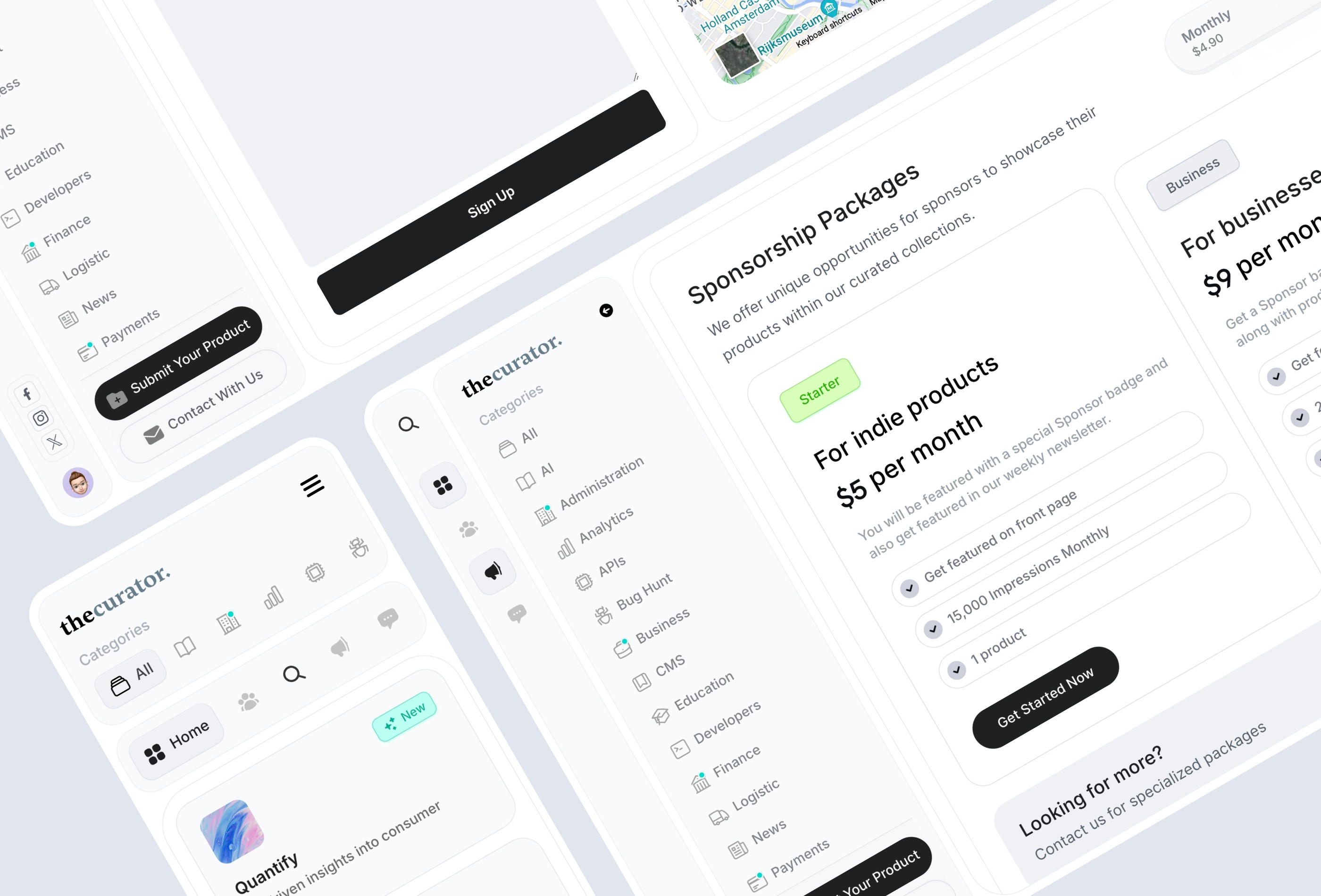 Screenshot 4 for TheCurator, a Framer Marketplace template by Mertcan Esmergül.
