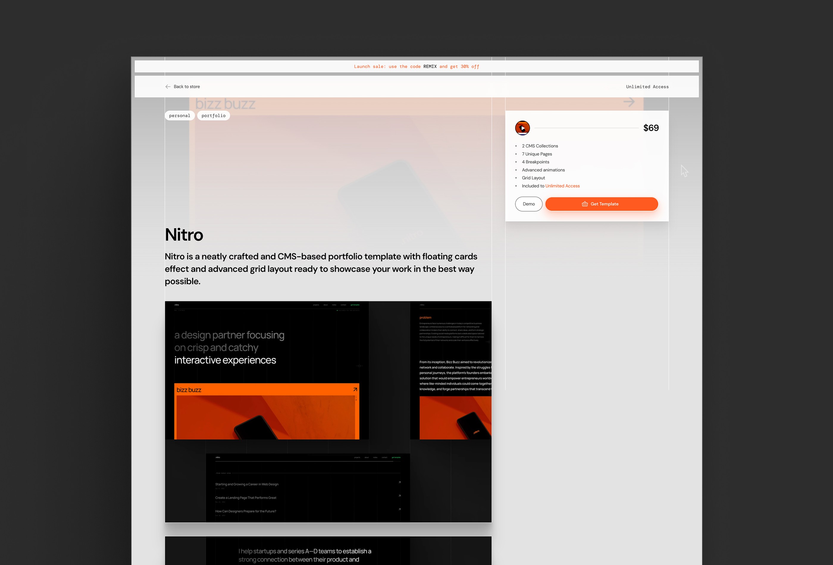 Screenshot 3 for Delta Store, a Framer Marketplace template by Easyfast Portfolio.