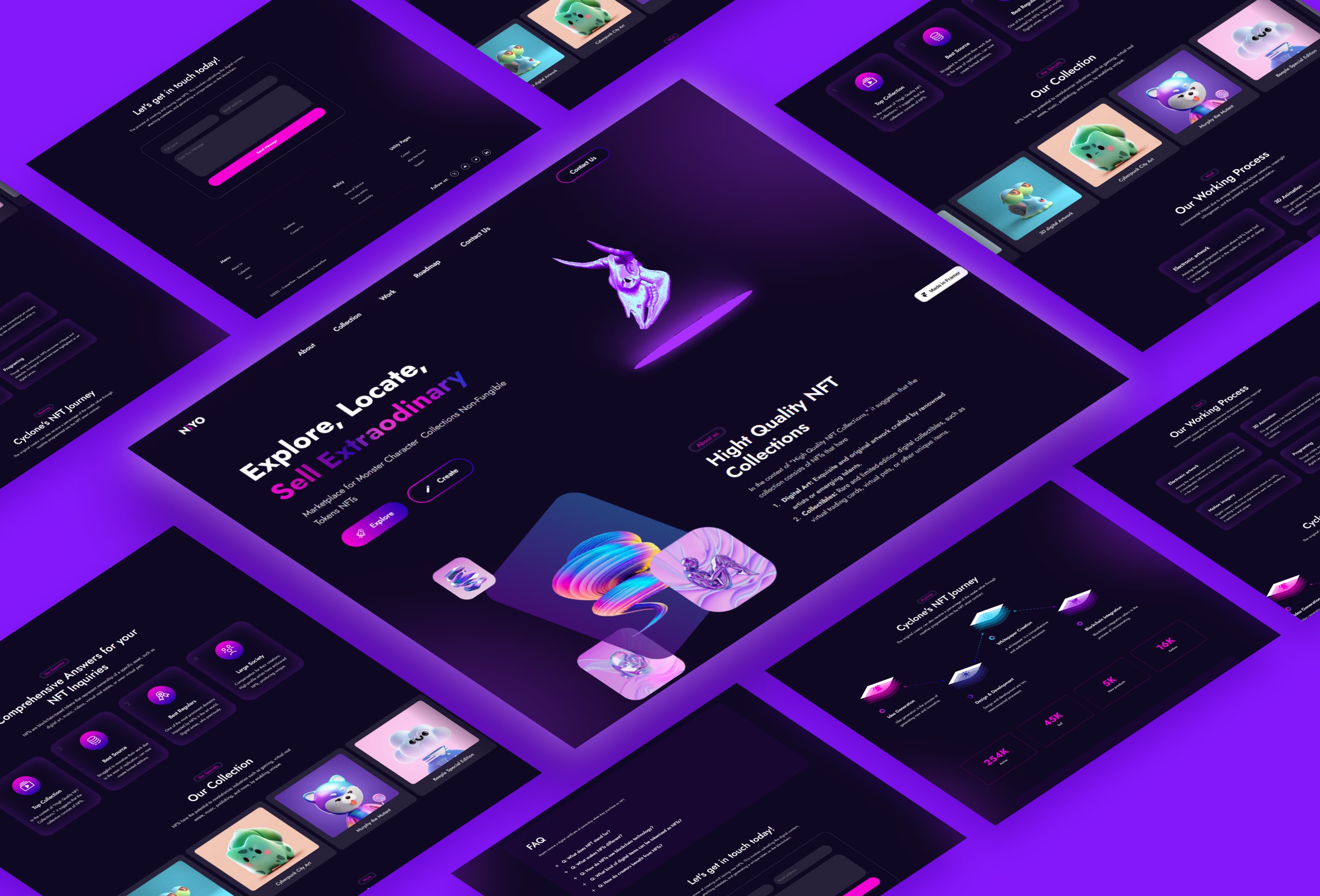 Screenshot 1 for Niyo, a Framer Marketplace template by Framerflow.