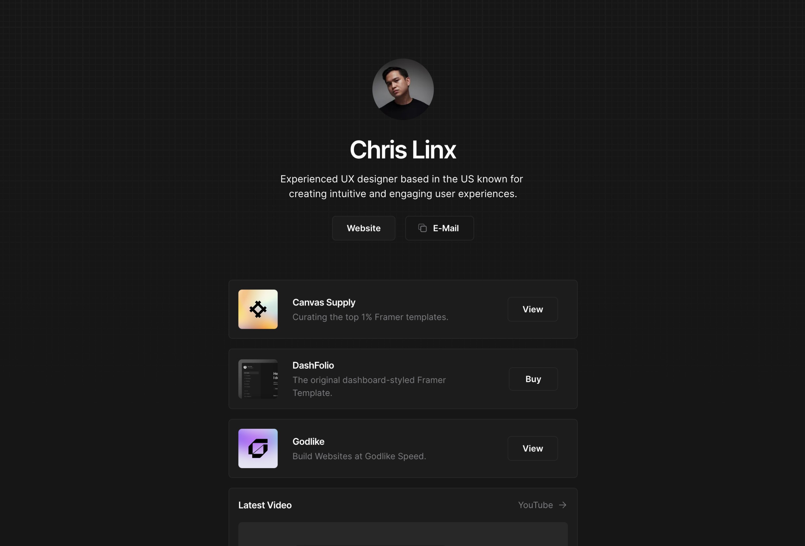 Screenshot 2 for Linx, a Framer Marketplace template by Cédric.