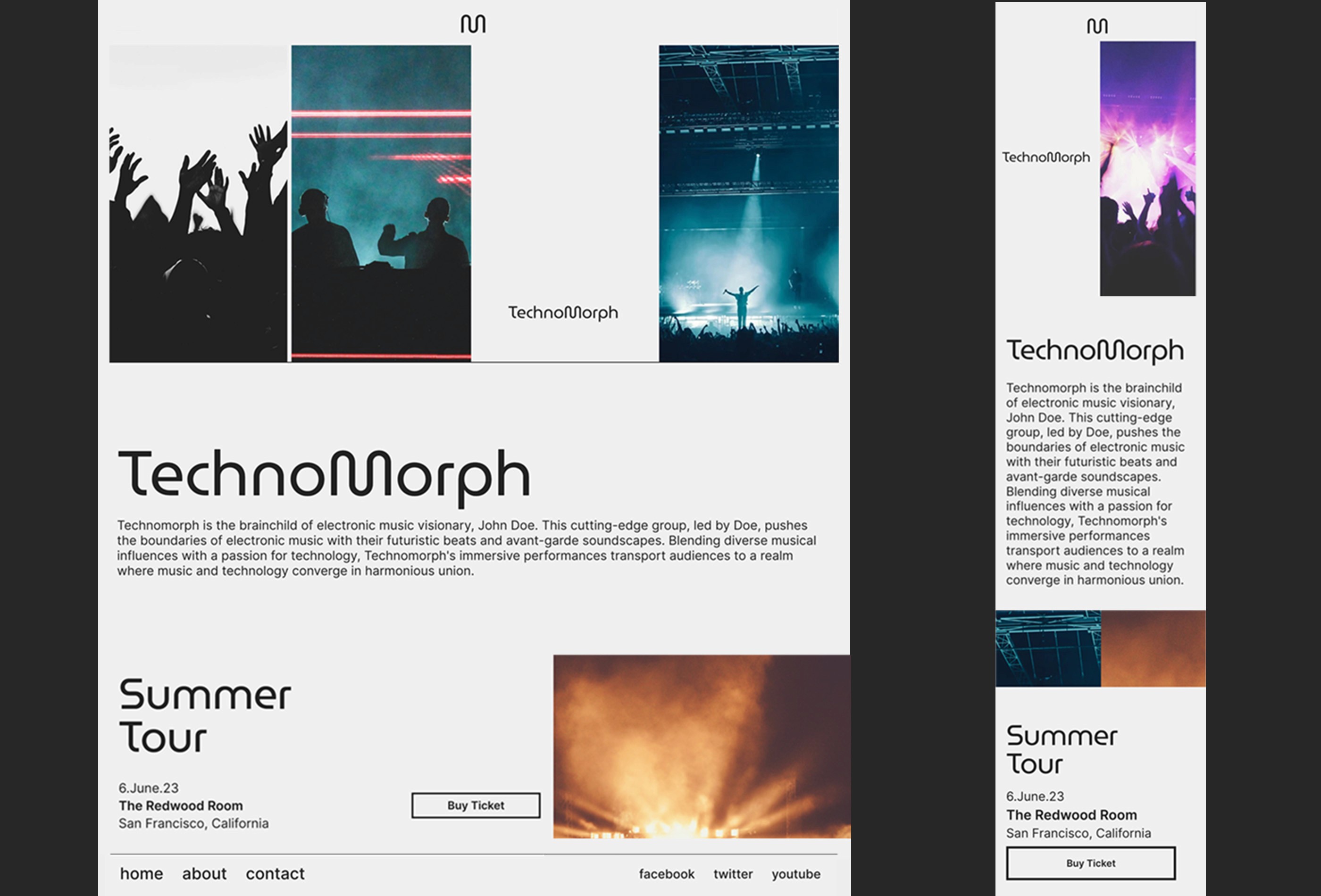 Screenshot 2 for Technomorph, a Framer Marketplace template by Gizem Onan.