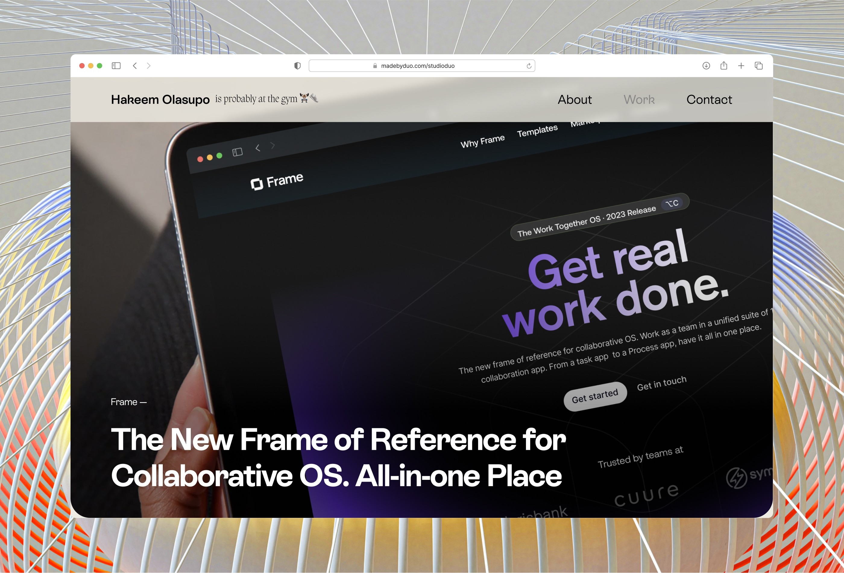 Screenshot 2 for Monso, a Framer Marketplace template by Studio Duo.
