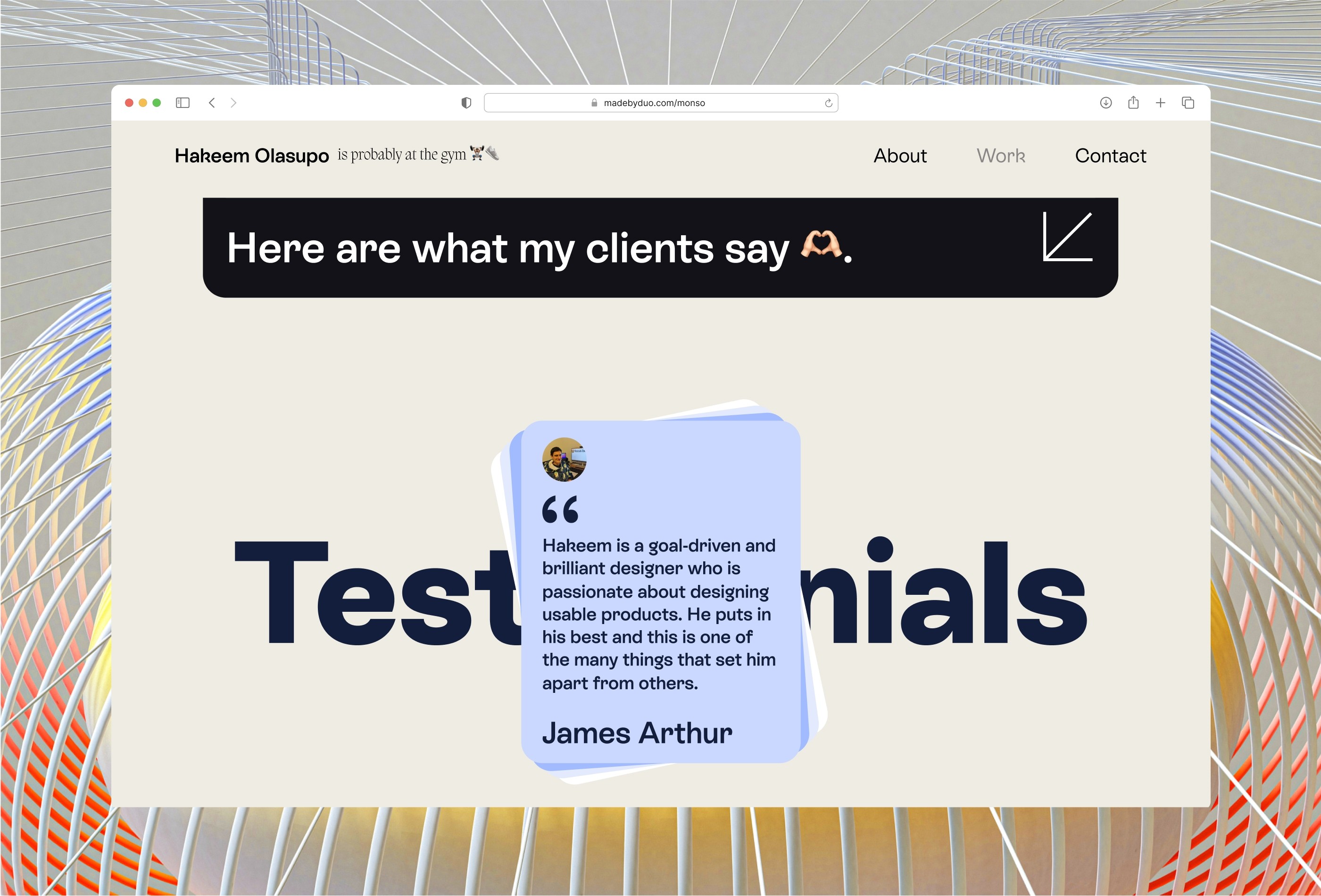 Screenshot 3 for Monso, a Framer Marketplace template by Studio Duo.