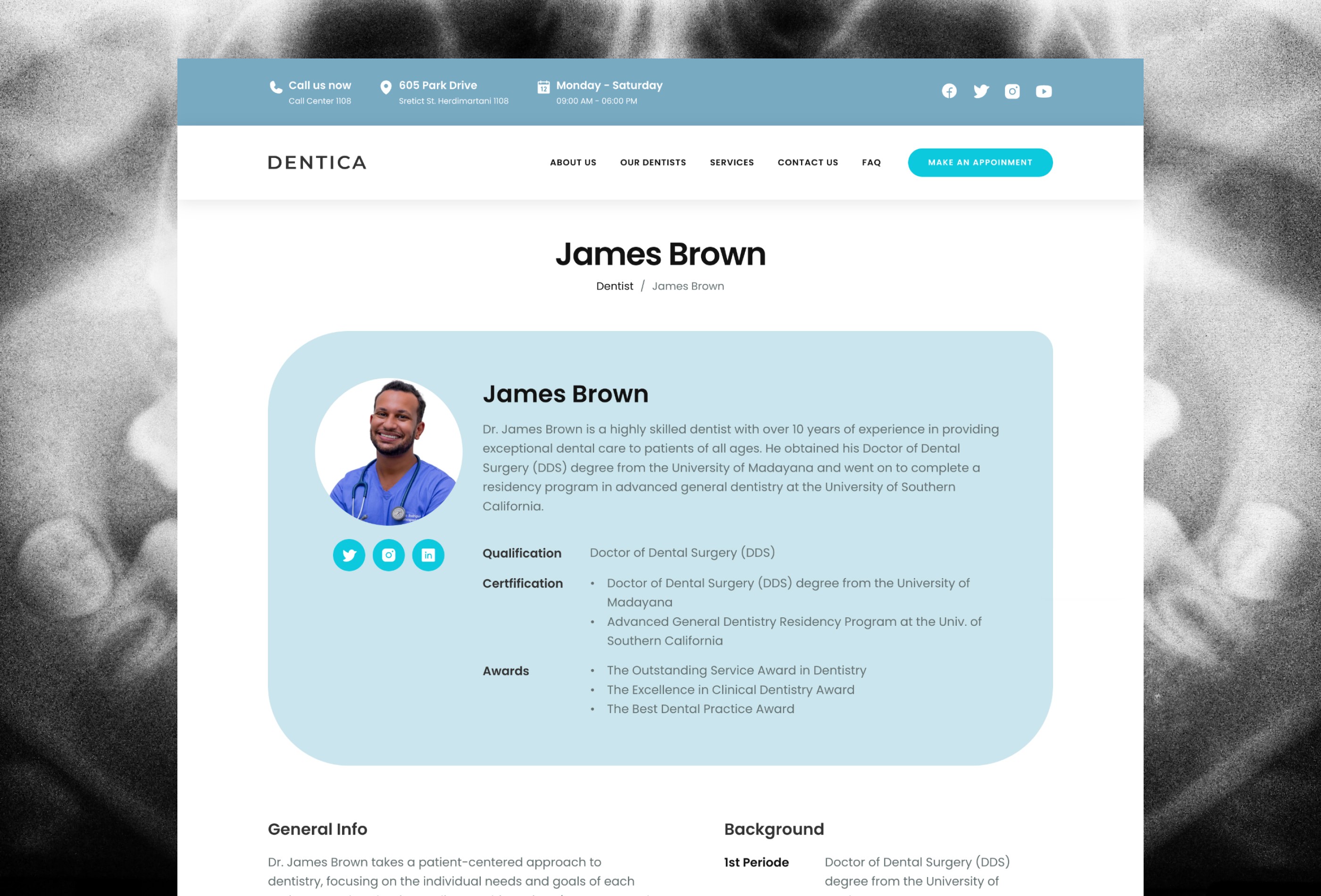 Screenshot 3 for Dentica, a Framer Marketplace template by Syafii Ahmad.