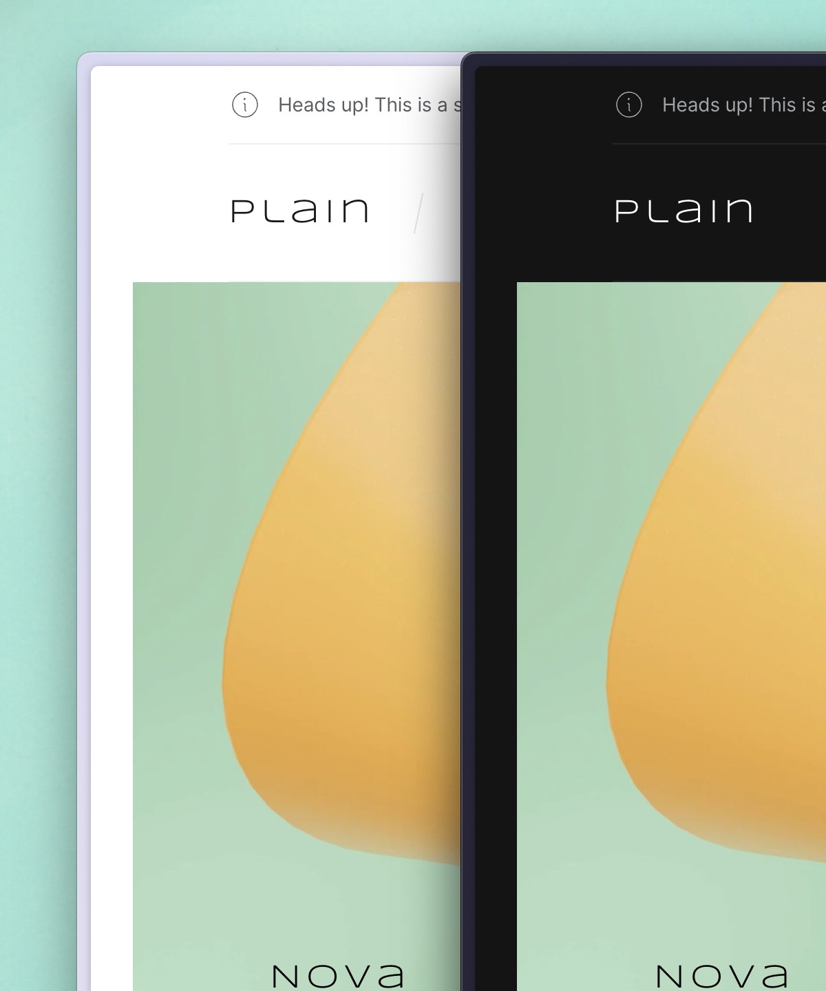 Screenshot 1 for Plain, a Framer Marketplace template by Huseyin Emanet.