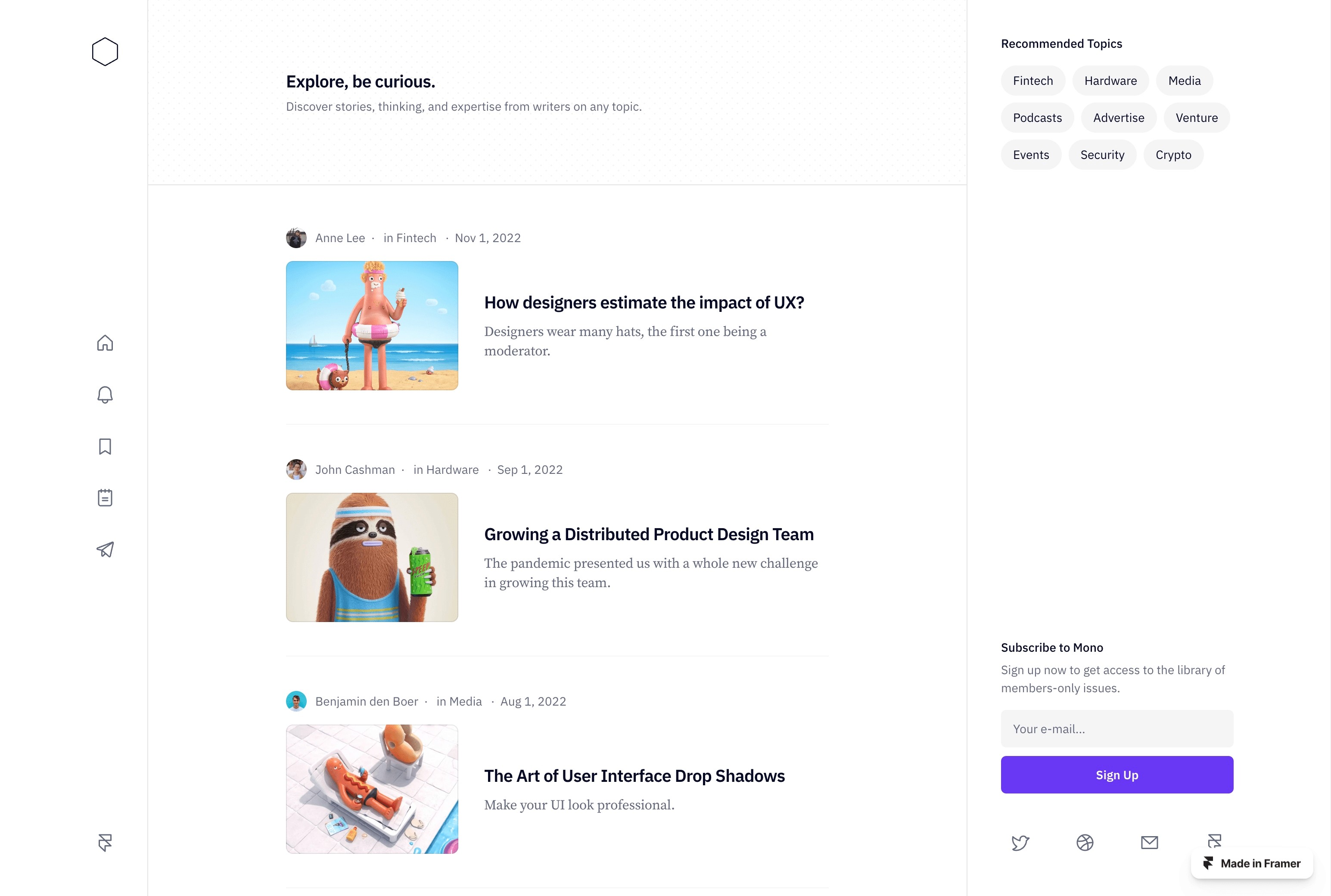 Screenshot 2 for Mono, a Framer Marketplace template by Huseyin Emanet.