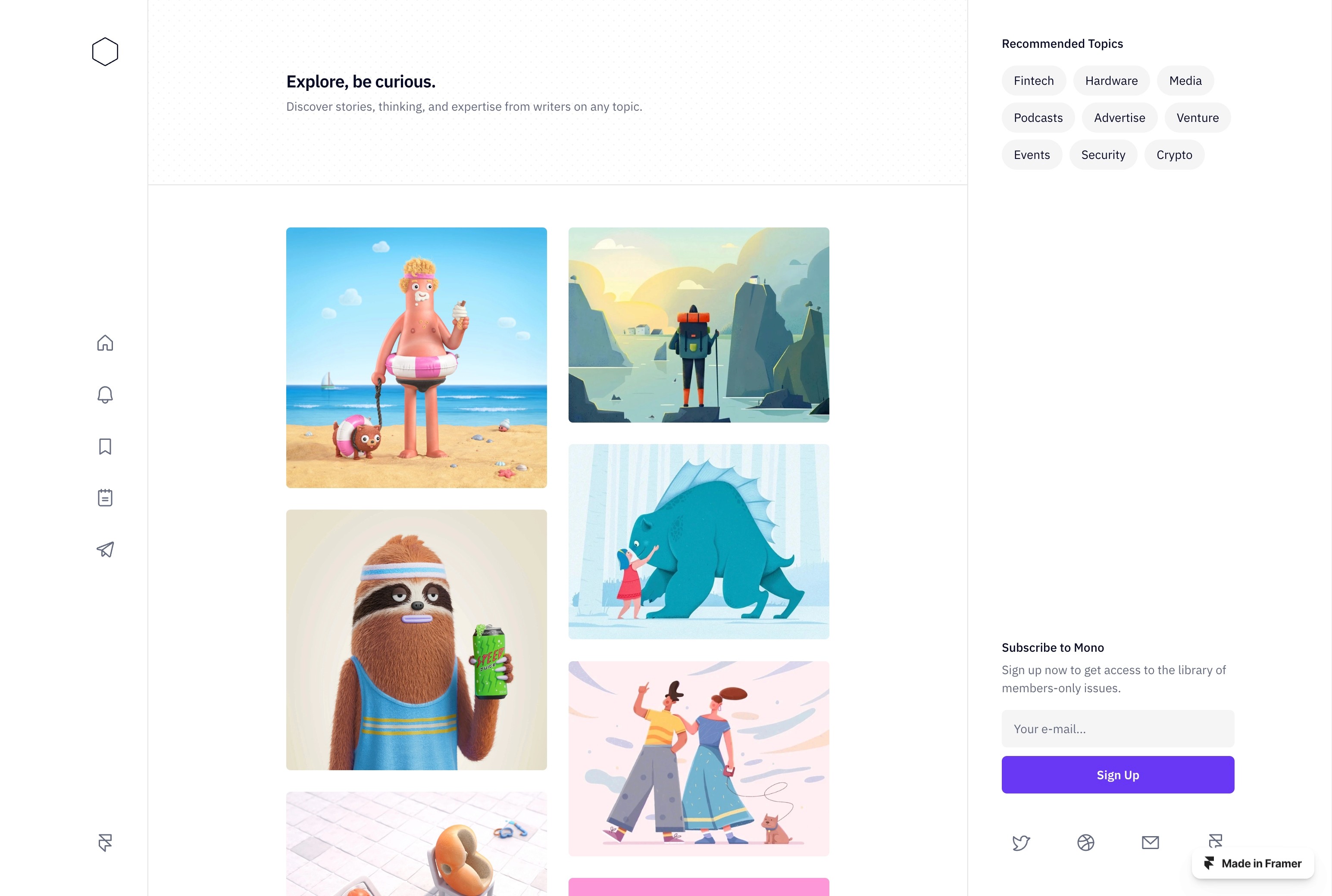 Screenshot 3 for Mono, a Framer Marketplace template by Huseyin Emanet.