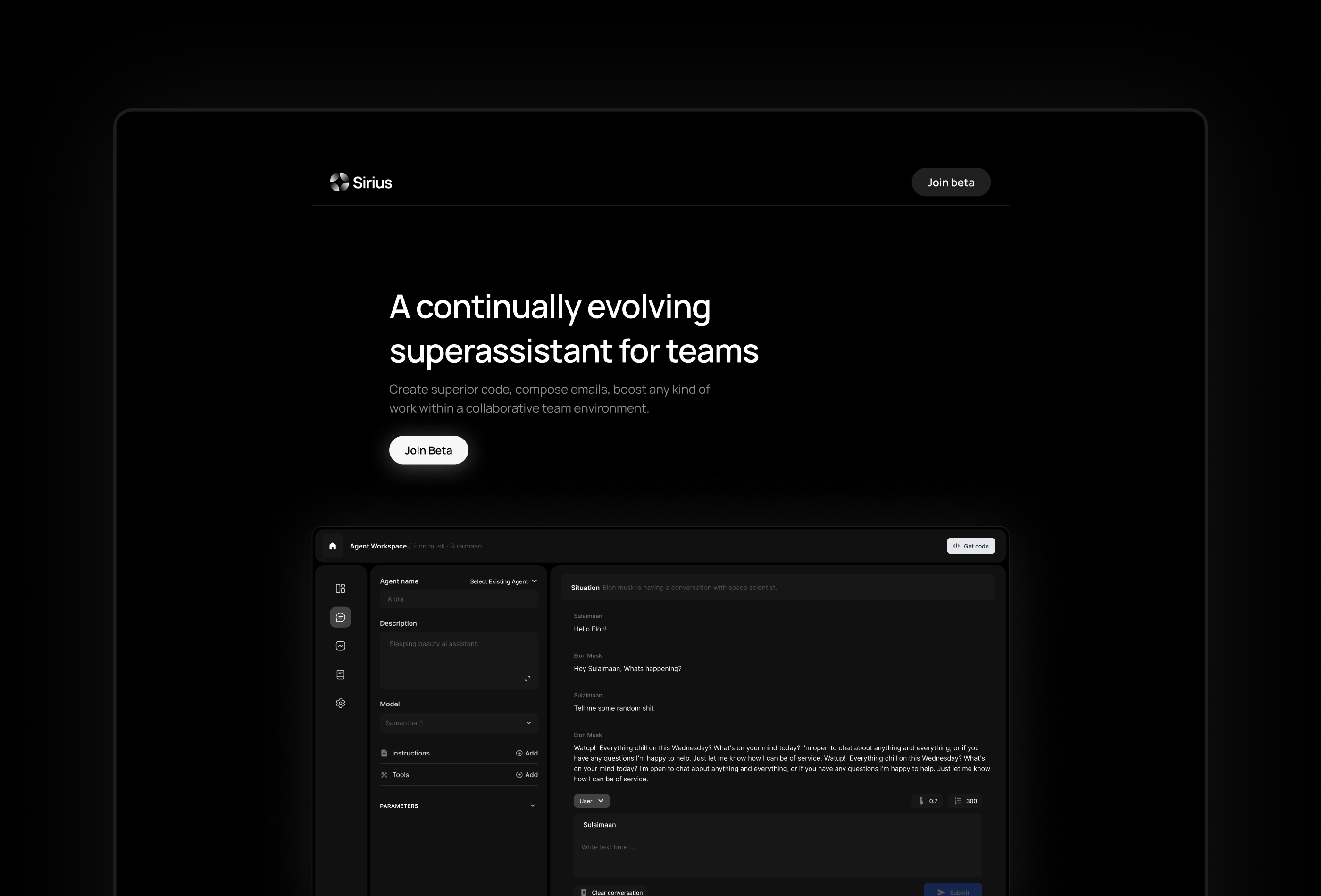 Screenshot 3 for Sirius, a Framer Marketplace template by Sulaimaan Durrani.