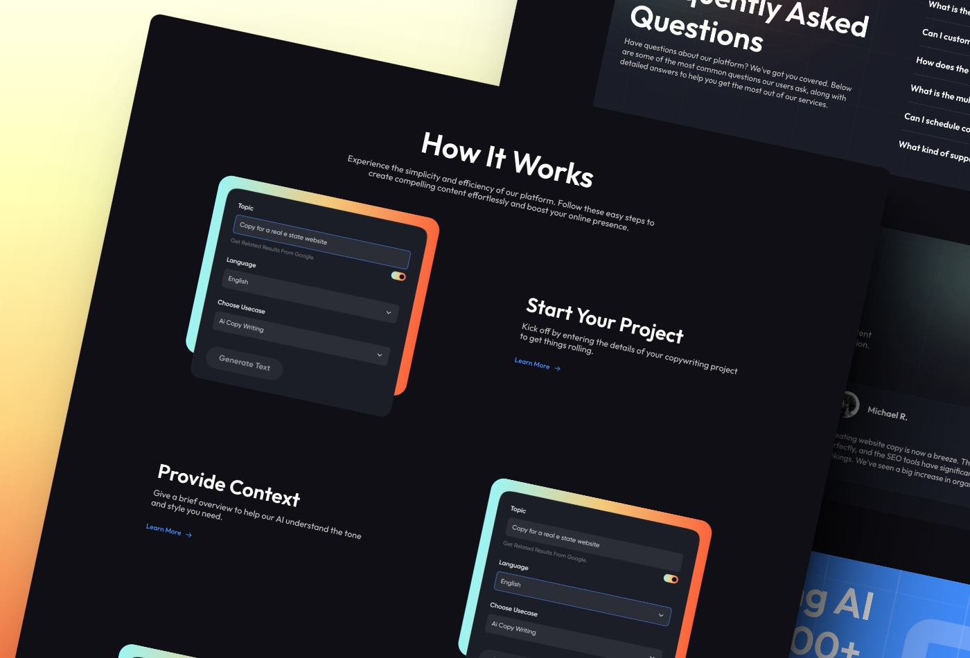 Screenshot 4 for Katib, a Framer Marketplace template by Mejed Alkoutaini.