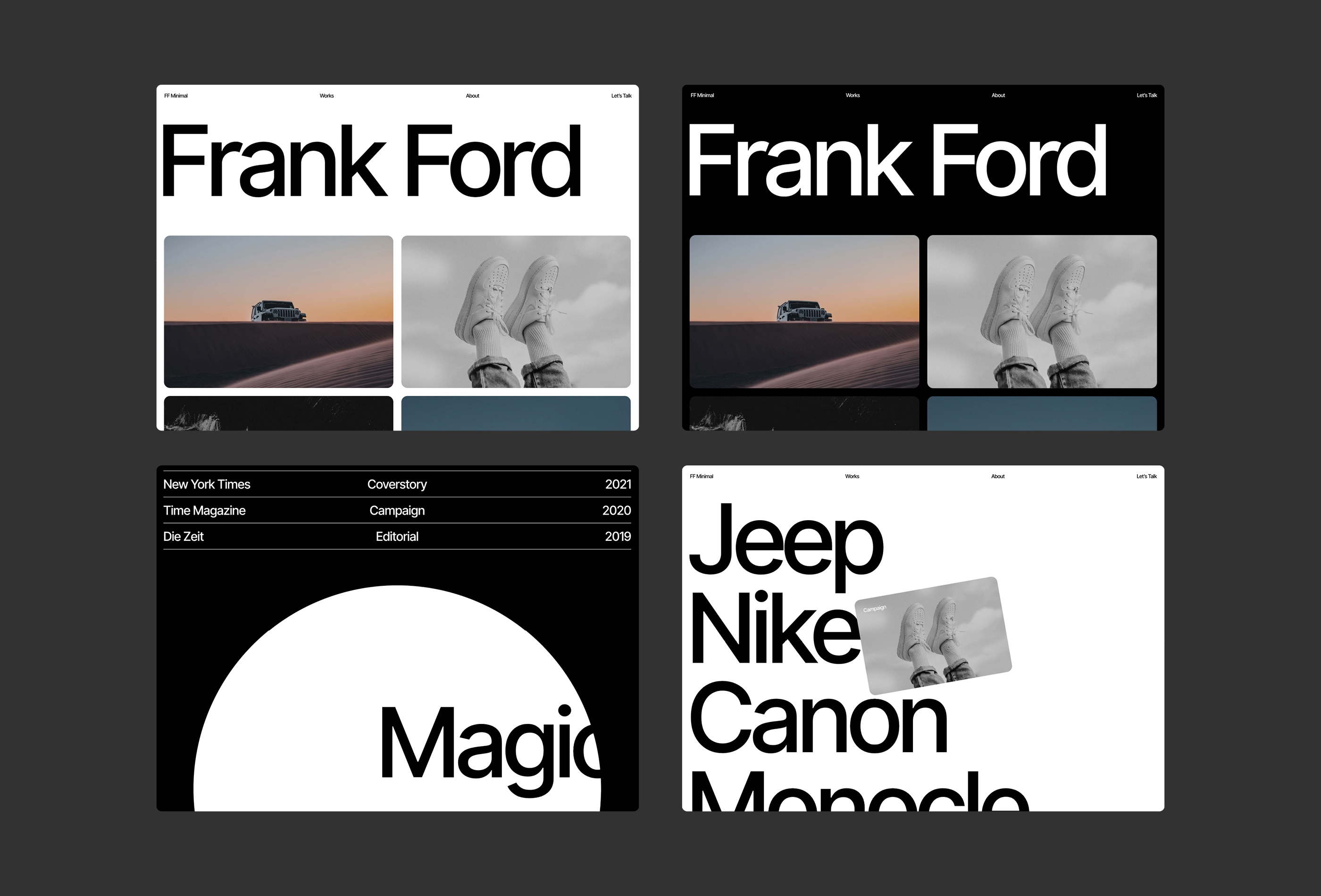 Screenshot 1 for FFMinimal, a Framer Marketplace template by Favorit × Frame.