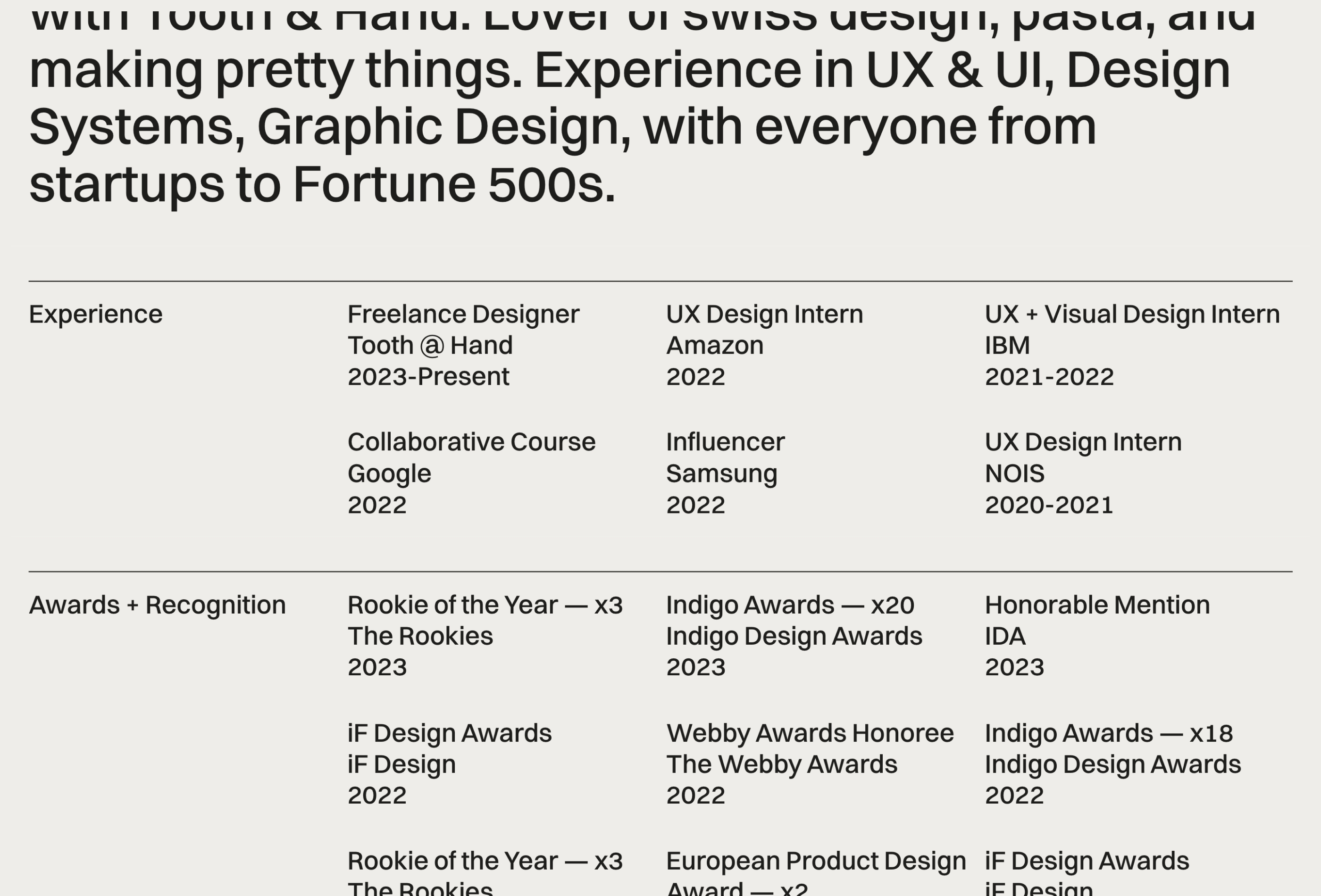 Screenshot 3 for Onyx+Pearl, a Framer Marketplace template by Matt Ahrens.