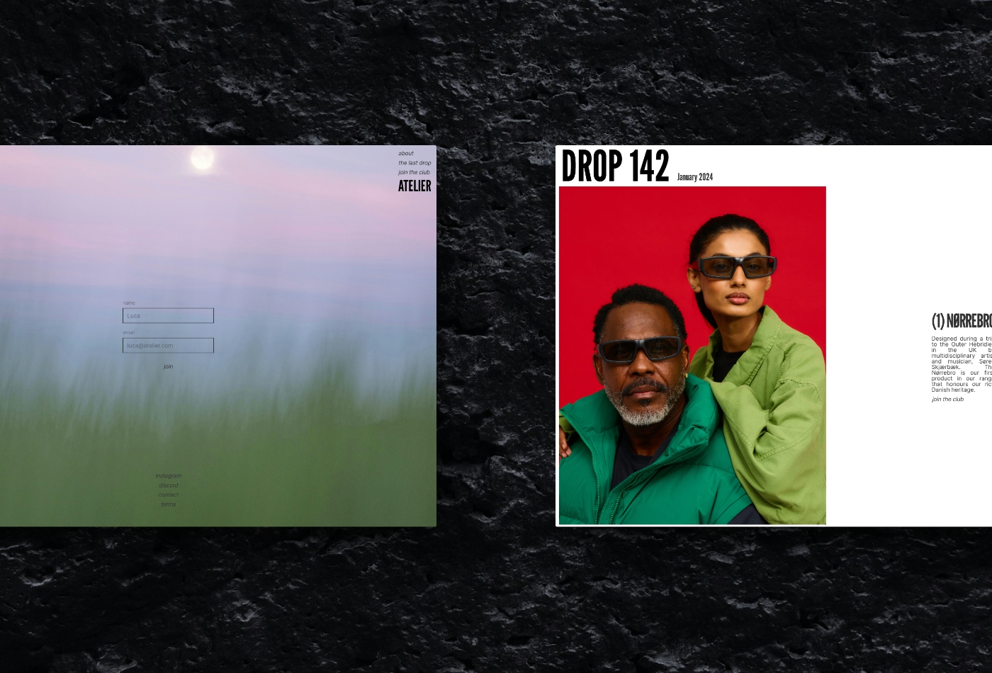 Screenshot 2 for Atelier, a Framer Marketplace template by Luca Richards.