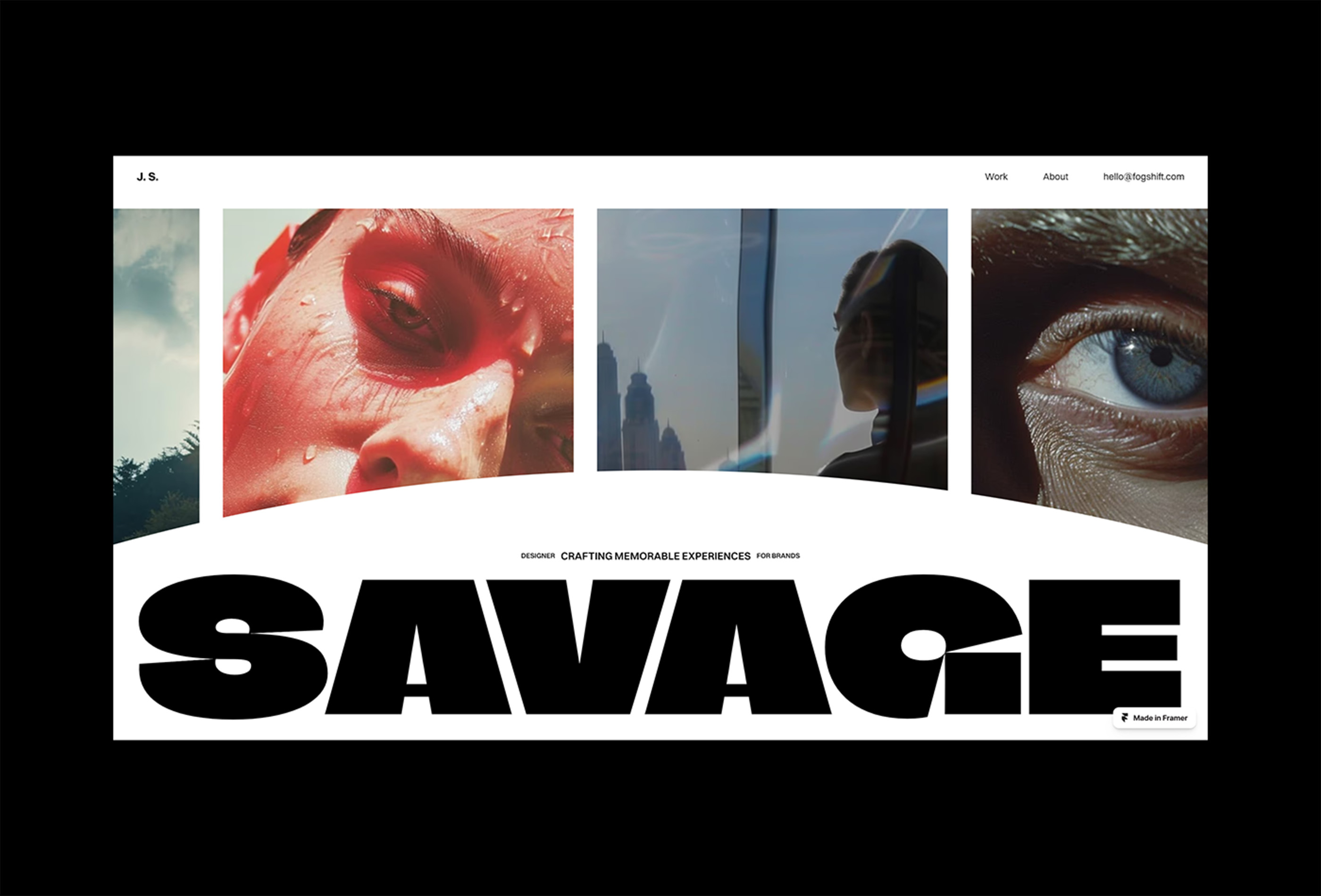 Screenshot 2 for James Savage, a Framer Marketplace template by FogShift.