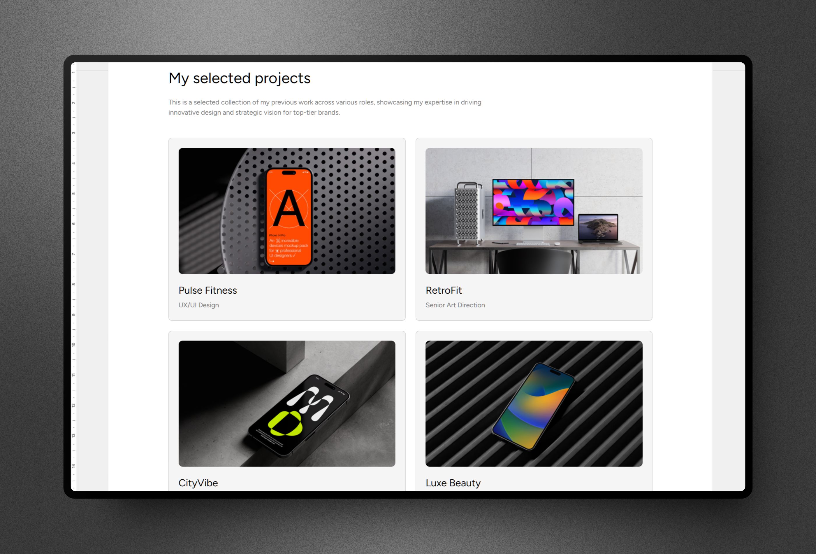 Screenshot 3 for MS WordFolio, a Framer Marketplace template by Krzysztof Hejna.