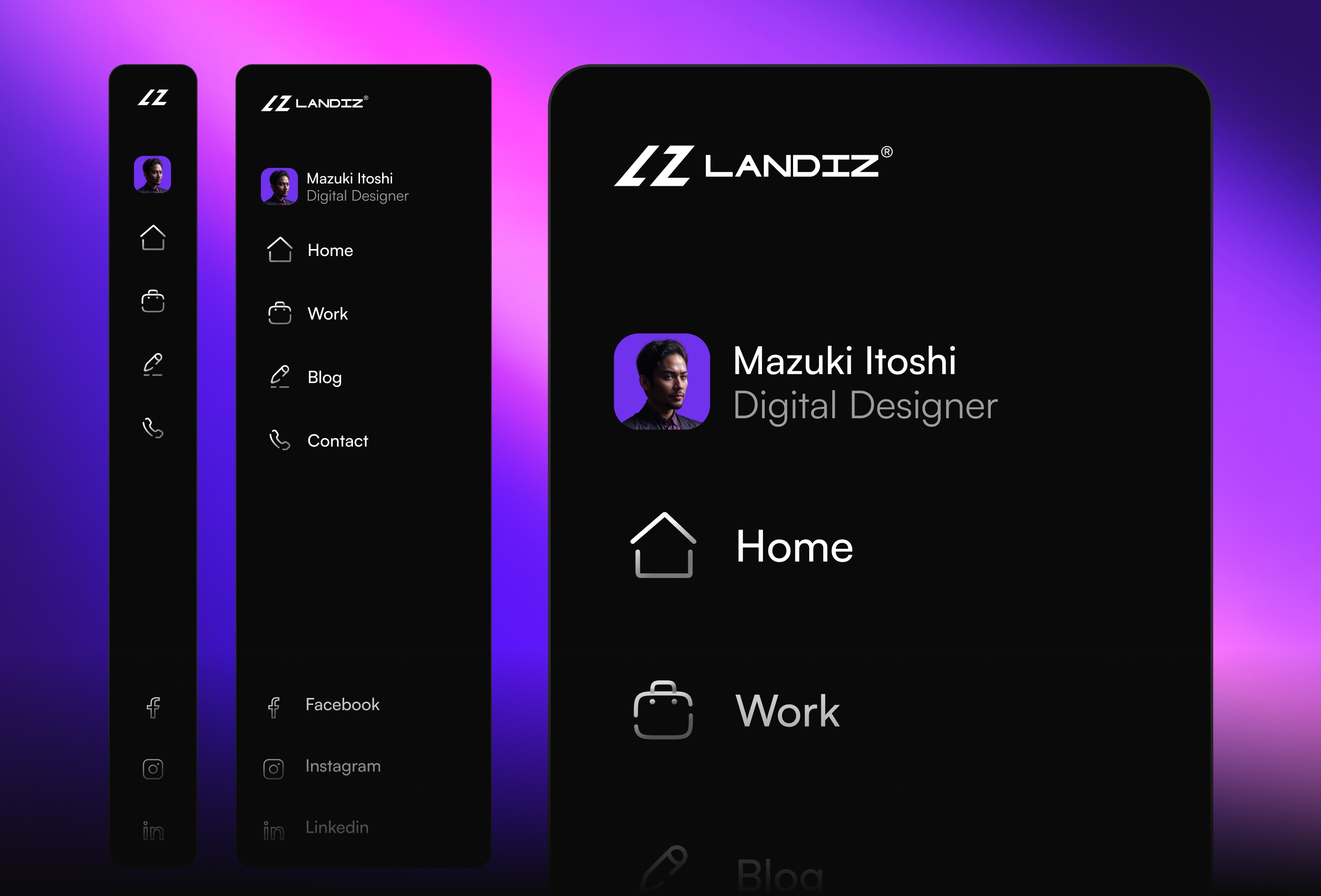 Screenshot 3 for Landiz, a Framer Marketplace template by Zaim Asri.