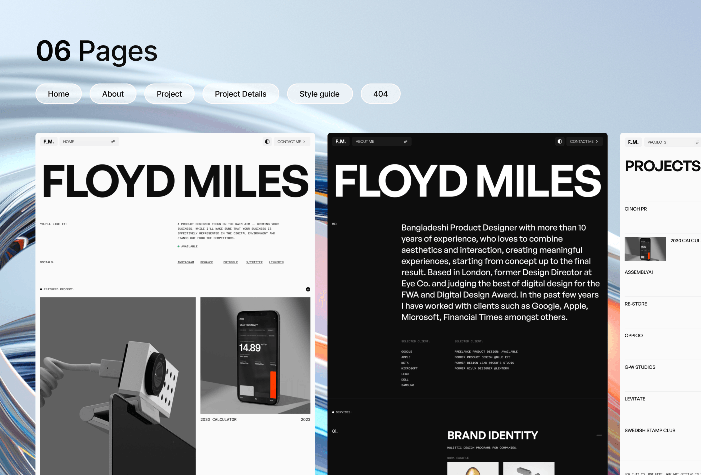 Screenshot 2 for F_M Designer, a Framer Marketplace template by Grabui Library.
